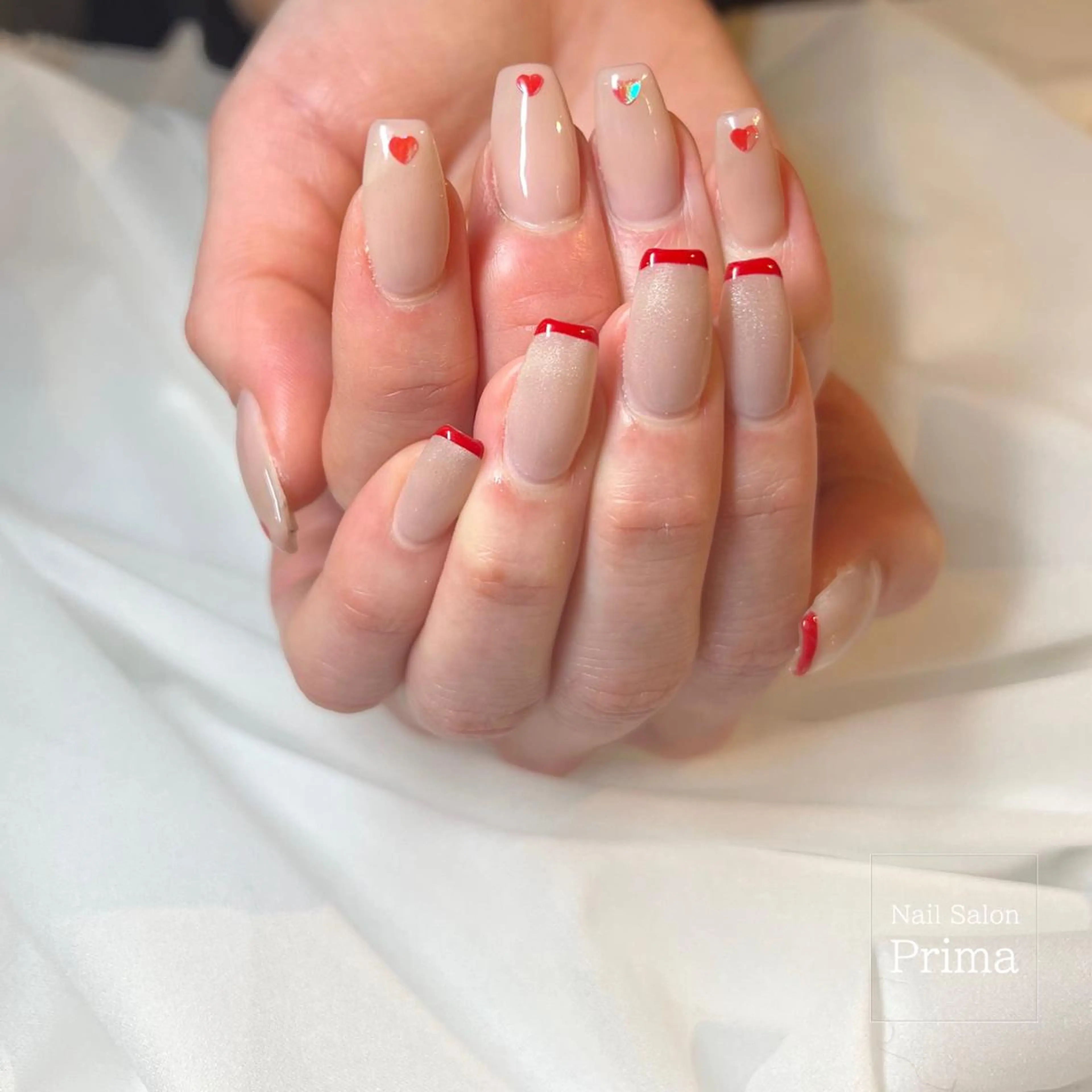 セミロング ネイル 長さ出し SalonPrima Nail & Eyeのネイルデザイン