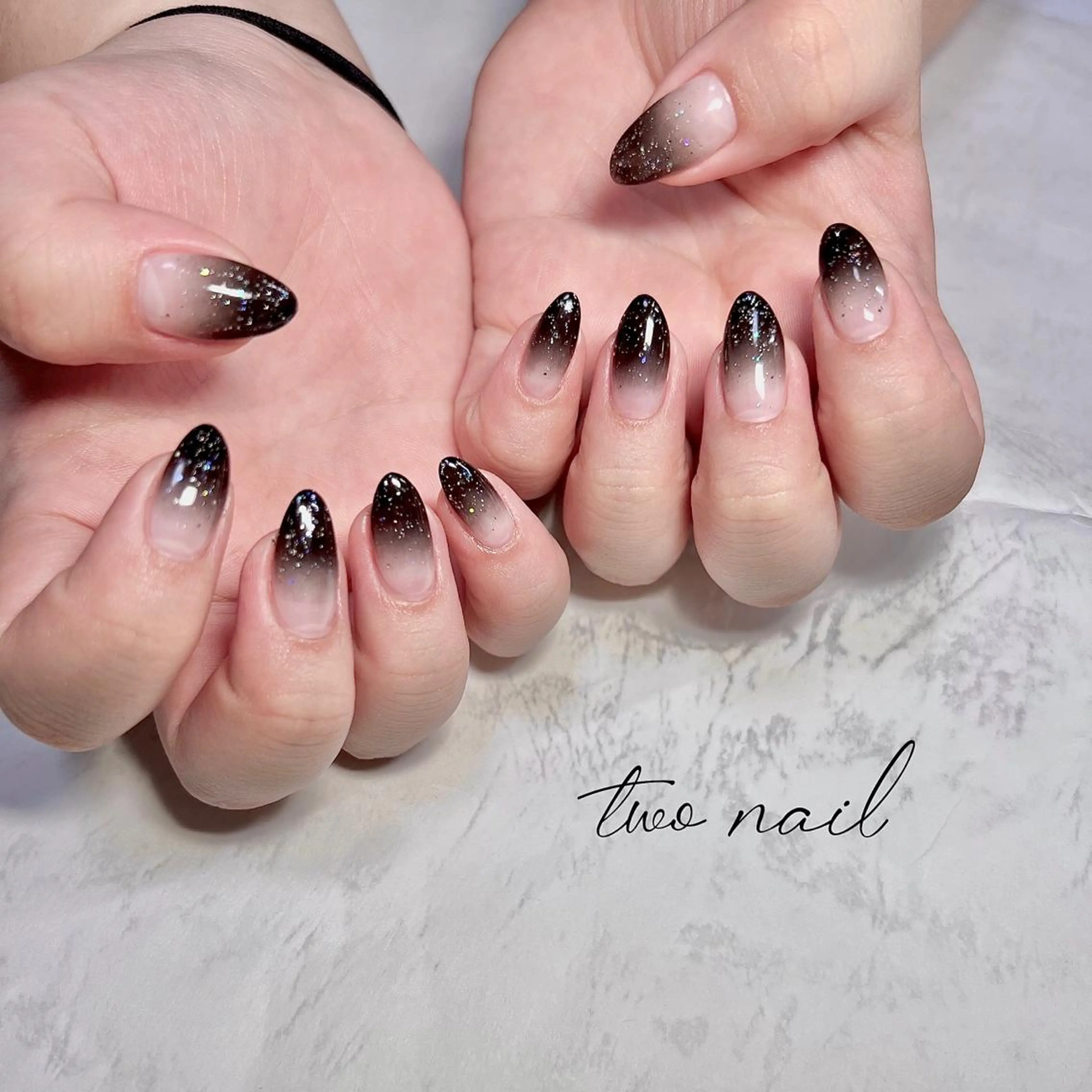 ネイル アートネイル フットネイル ハート ニュアンスネイル ホワイト ハンドネイル two nailのネイルデザイン