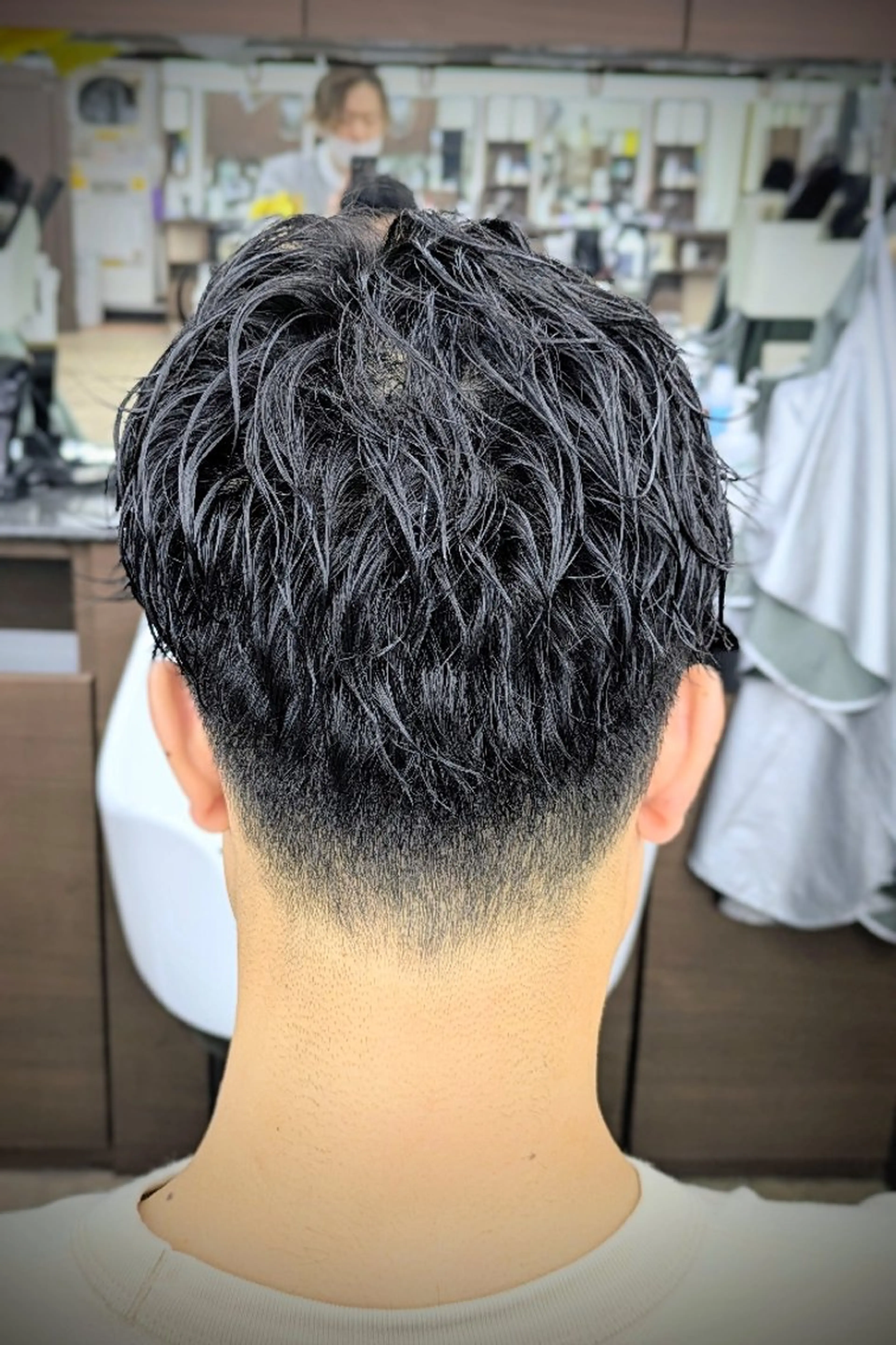 ショート パーマ 理容プラージュ燕三条 福井のヘアスタイル