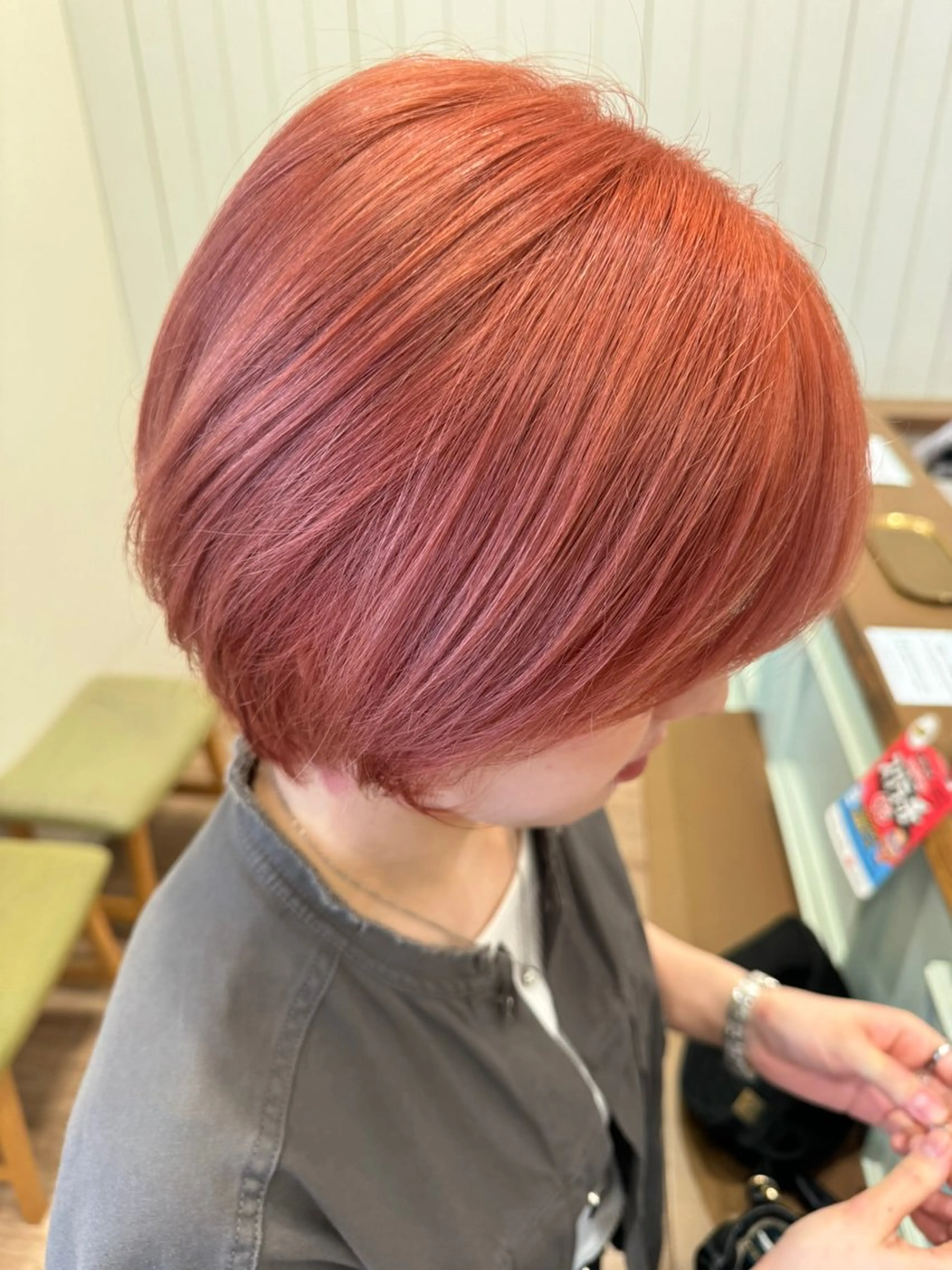 ショート カラー ヘアカラー メンズカット/ ブリーチ/かほのヘアスタイル