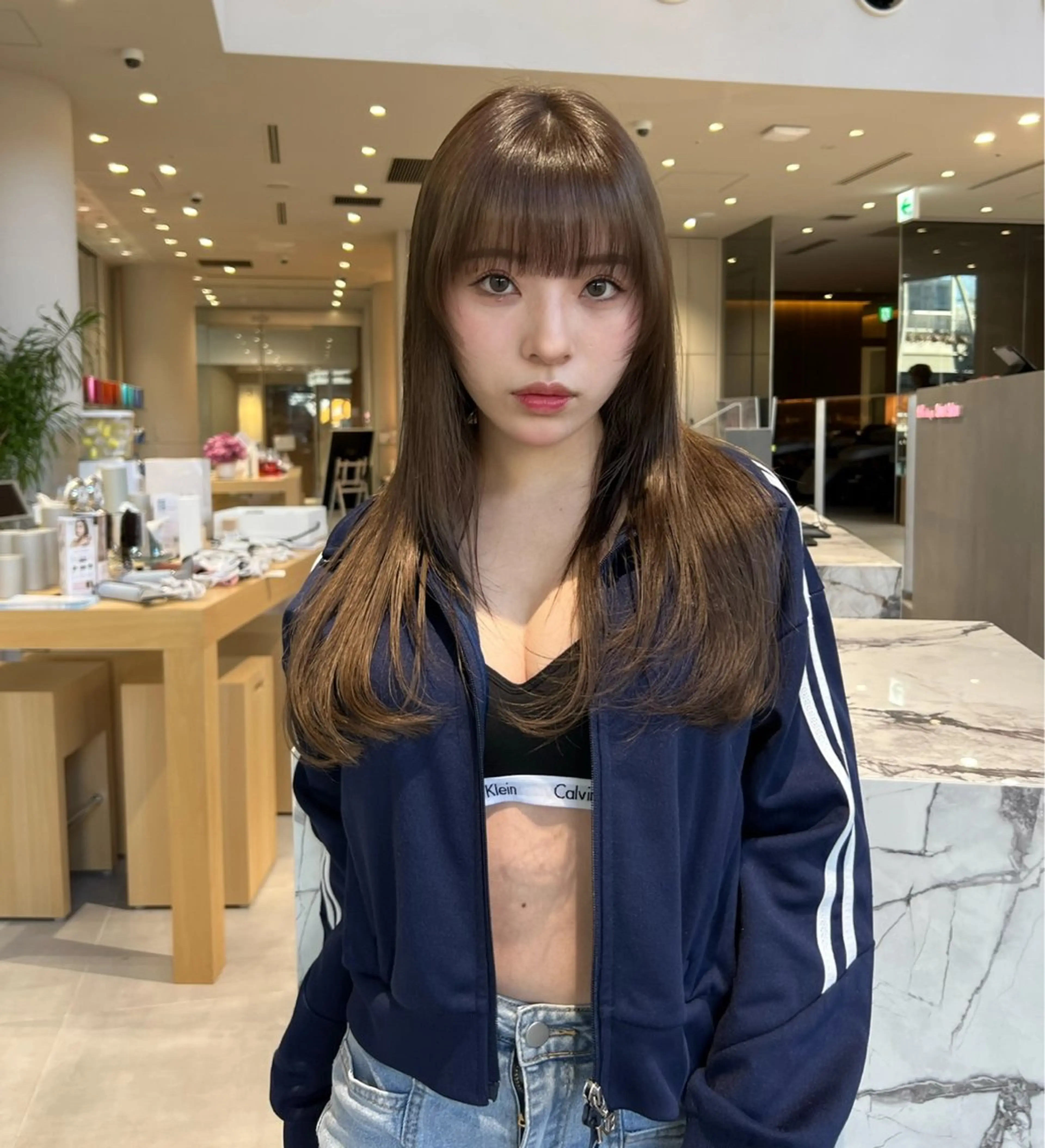 ロング パーマ 縮毛矯正 清水 翔太のヘアスタイル