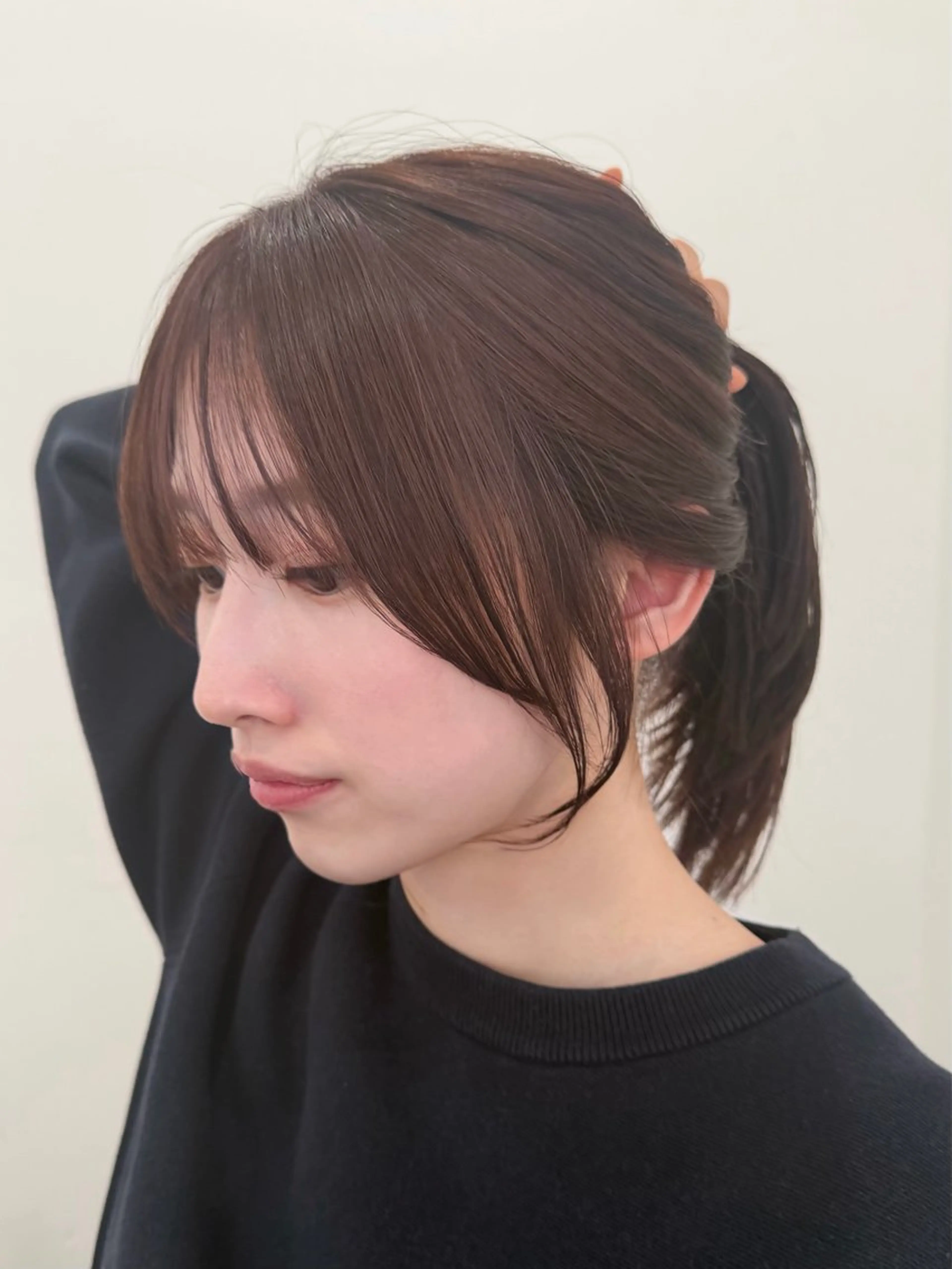 ミディアム 顔周りカット カット ヘアカラー 韓国風hair💕 Kanonのヘアスタイル