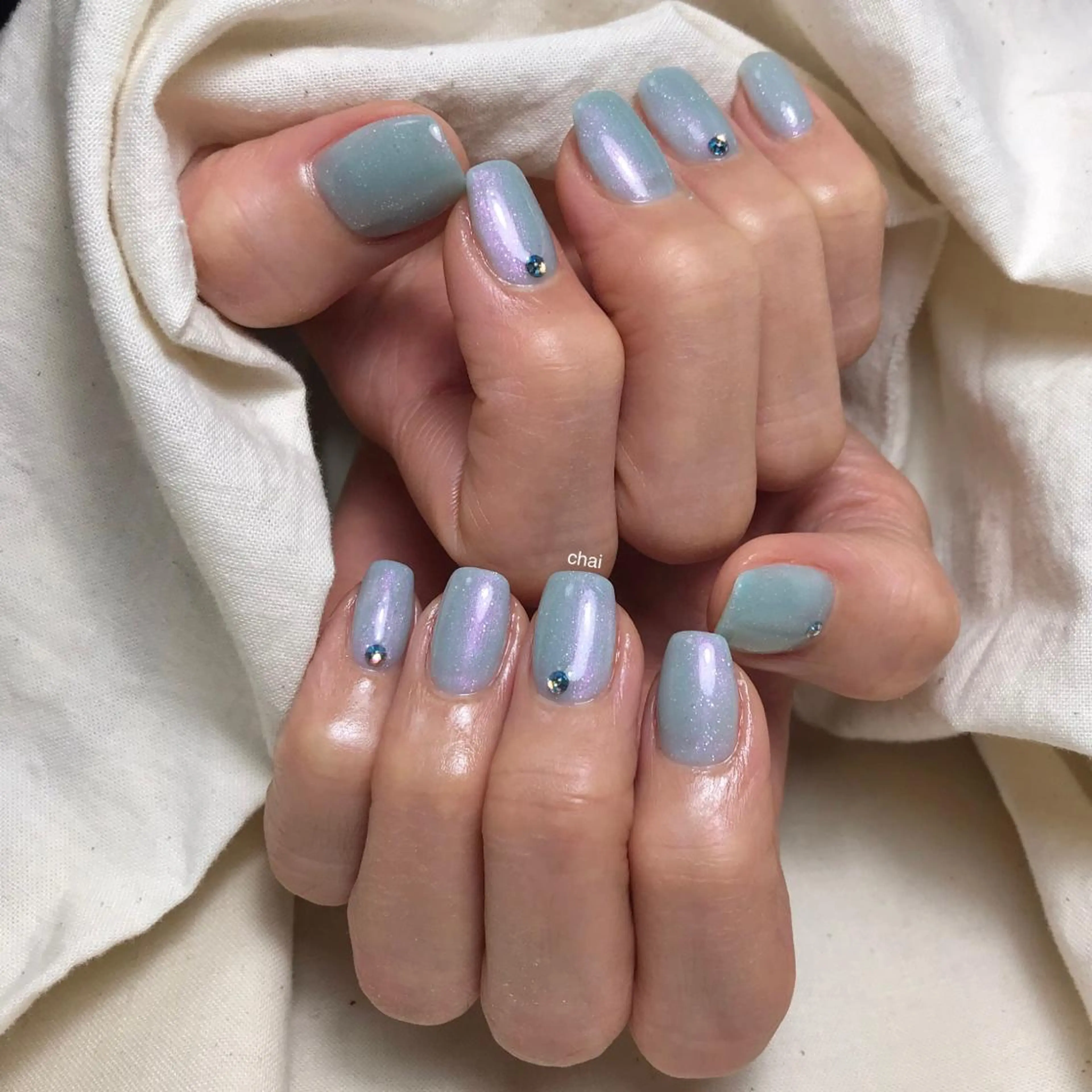 ネイル ストーンネイル ハンドネイル 💅chainail _aiのネイルデザイン