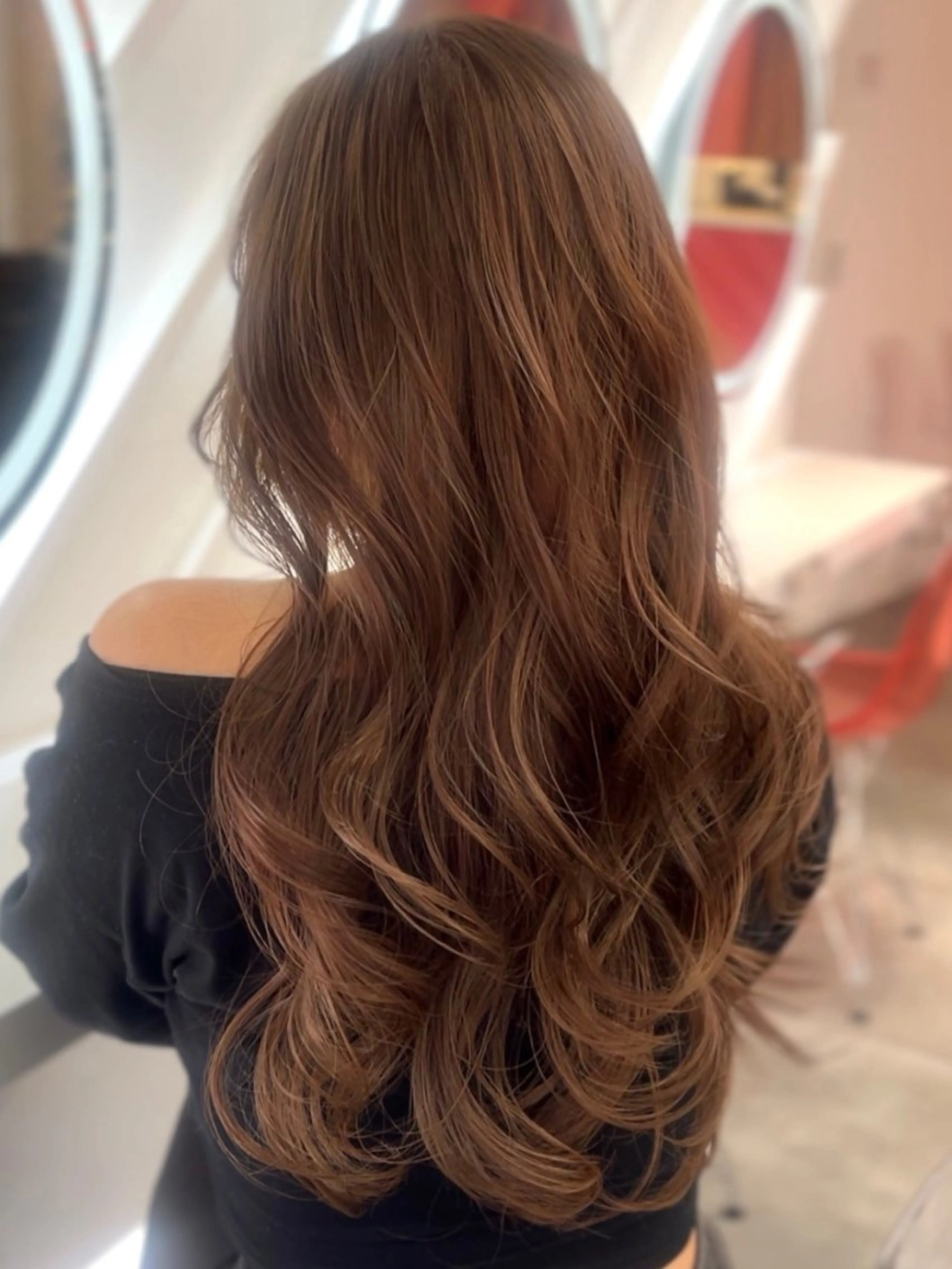 ロング カラー 山崎/ボブ縮毛矯正 レイヤー髪質改善のヘアスタイル