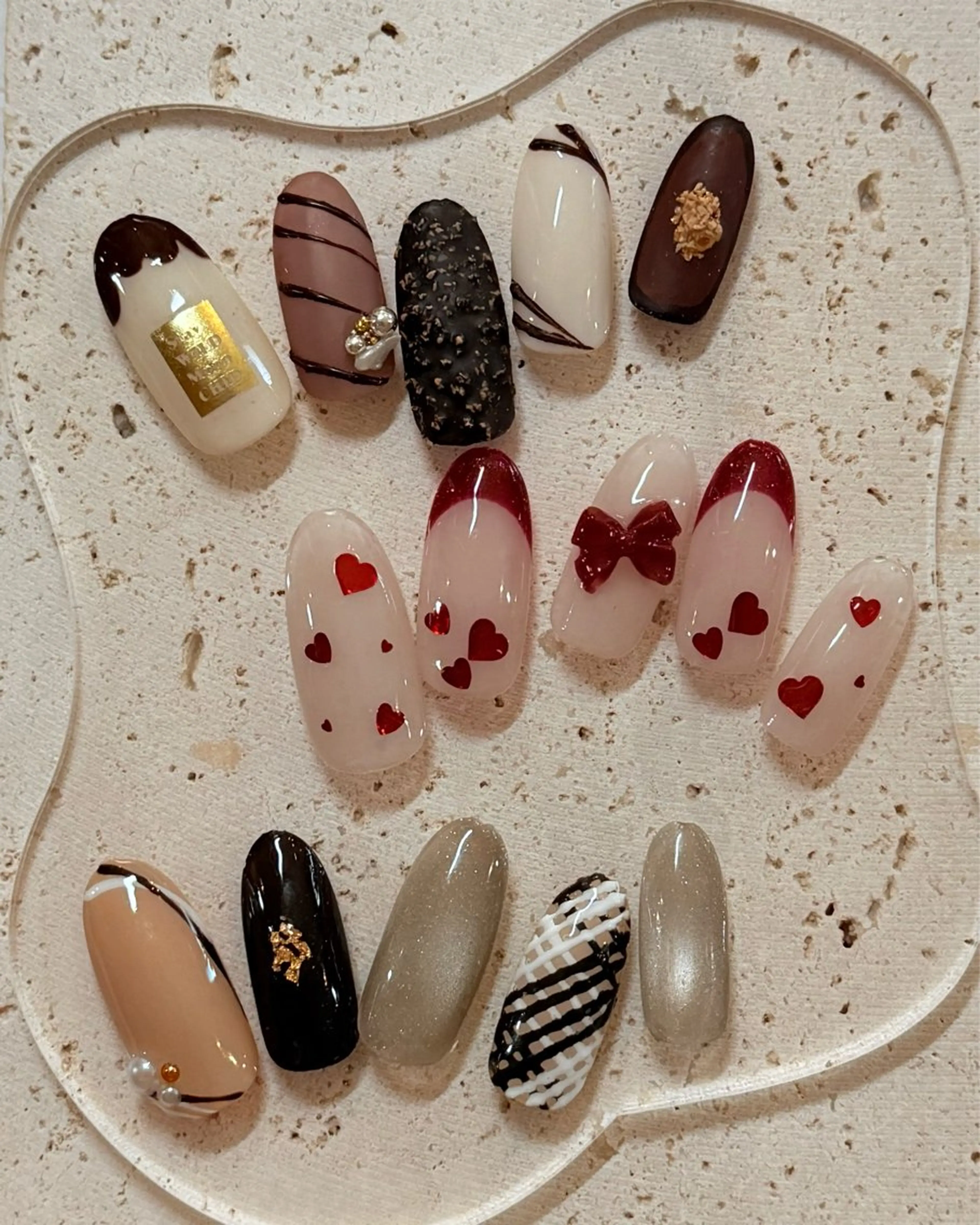 ネイル アートネイル バレンタイン juju nailのネイルデザイン