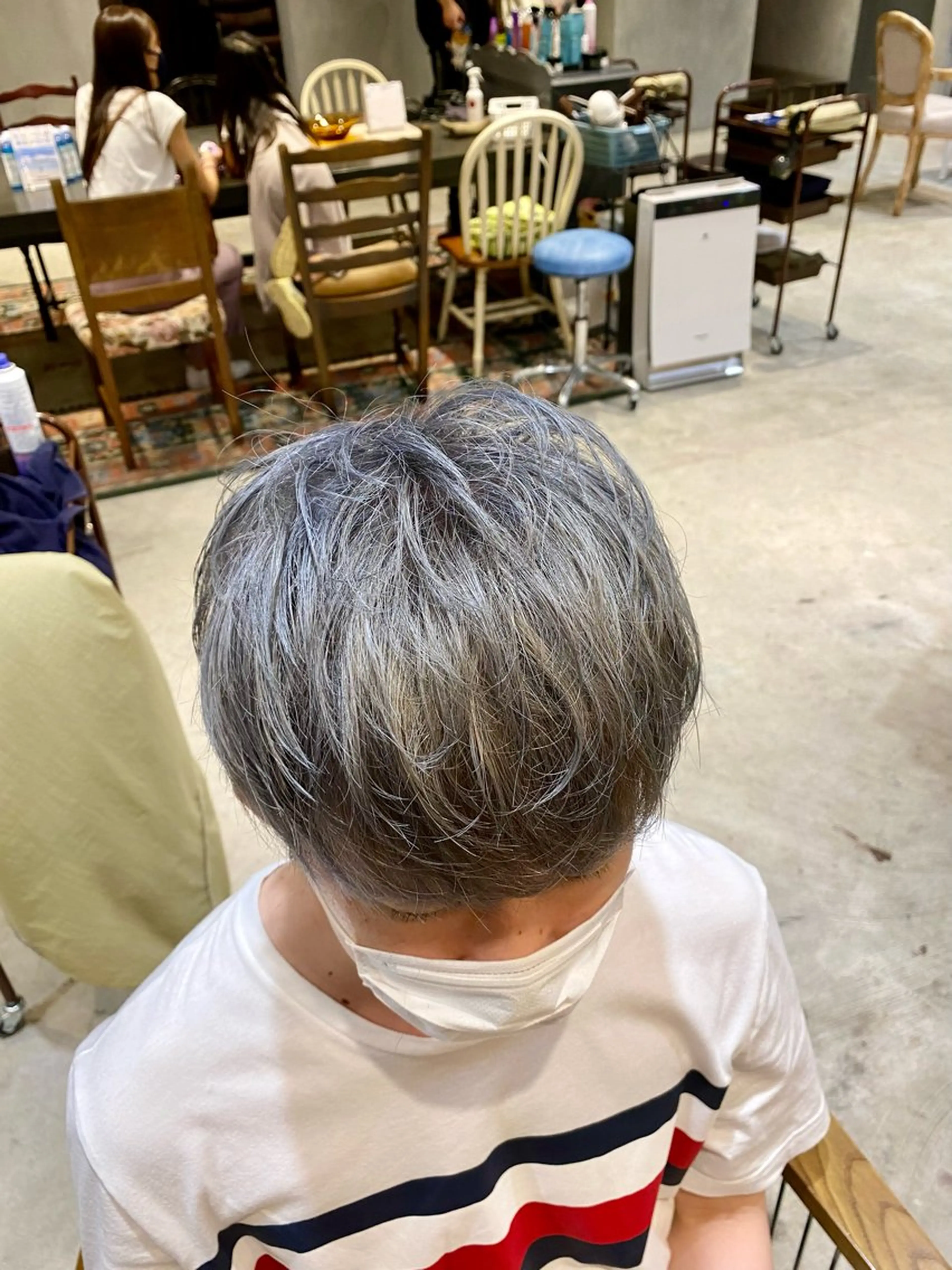 カラー メンズ メンズブリーチ ブリーチ シルバー well高崎上大類店所属・well高崎上大類町 /湯浅泳作のヘアスタイル