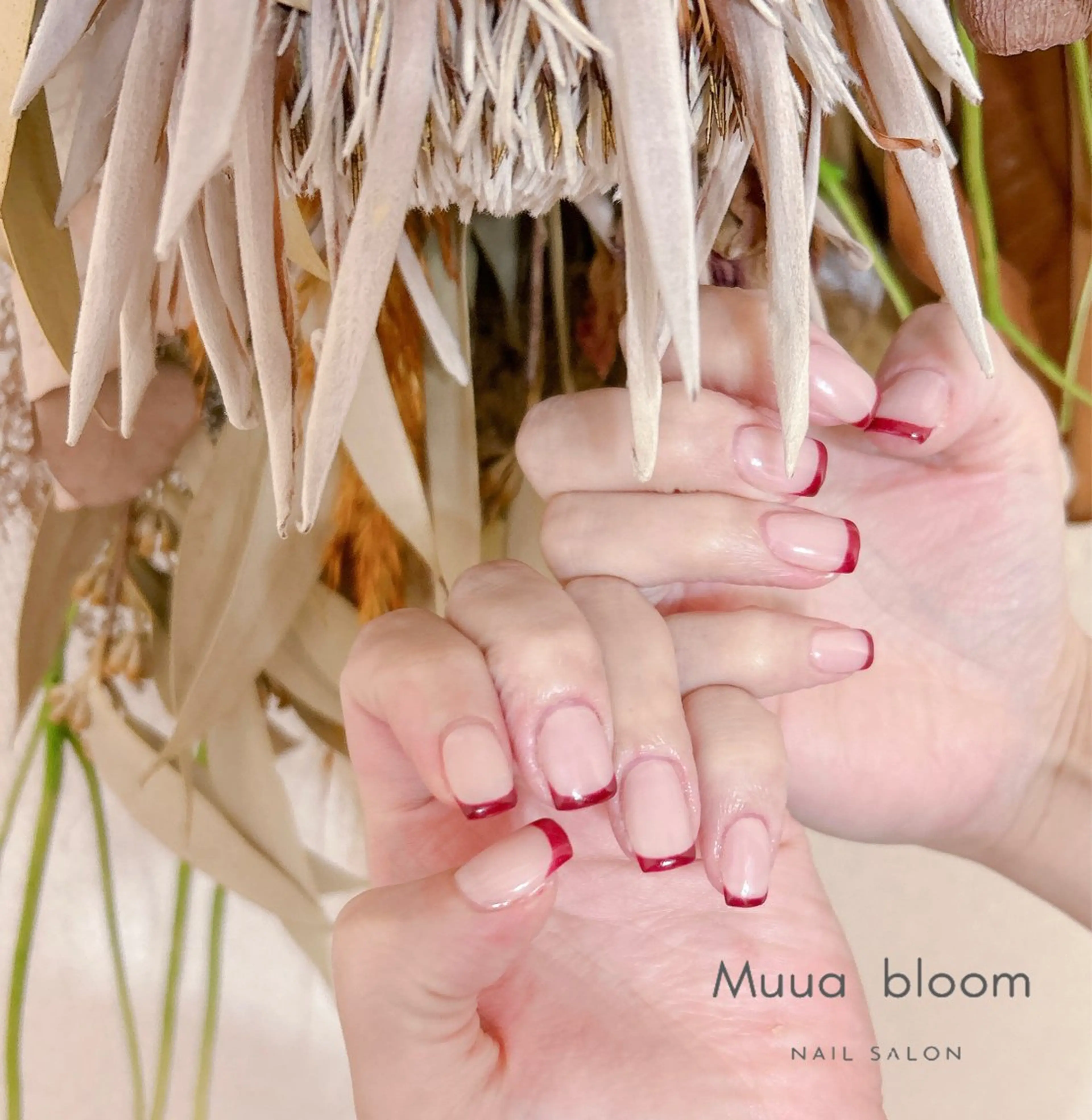ネイル フレンチネイル ハンドネイル Muua bloomのネイルデザイン