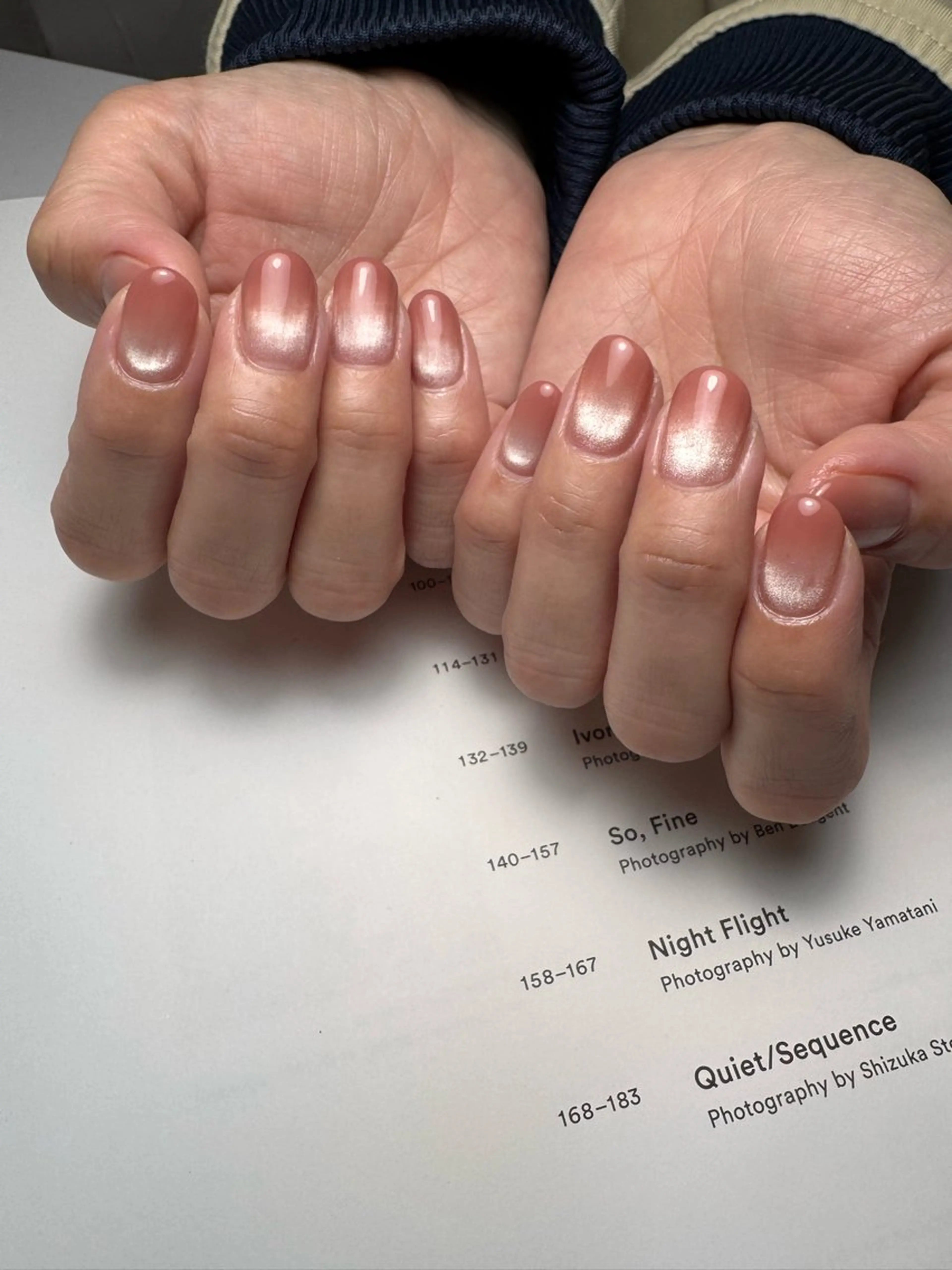 ネイル グラデーション マグネットネイル ハンドネイル 白日-hakubi nail-のネイルデザイン