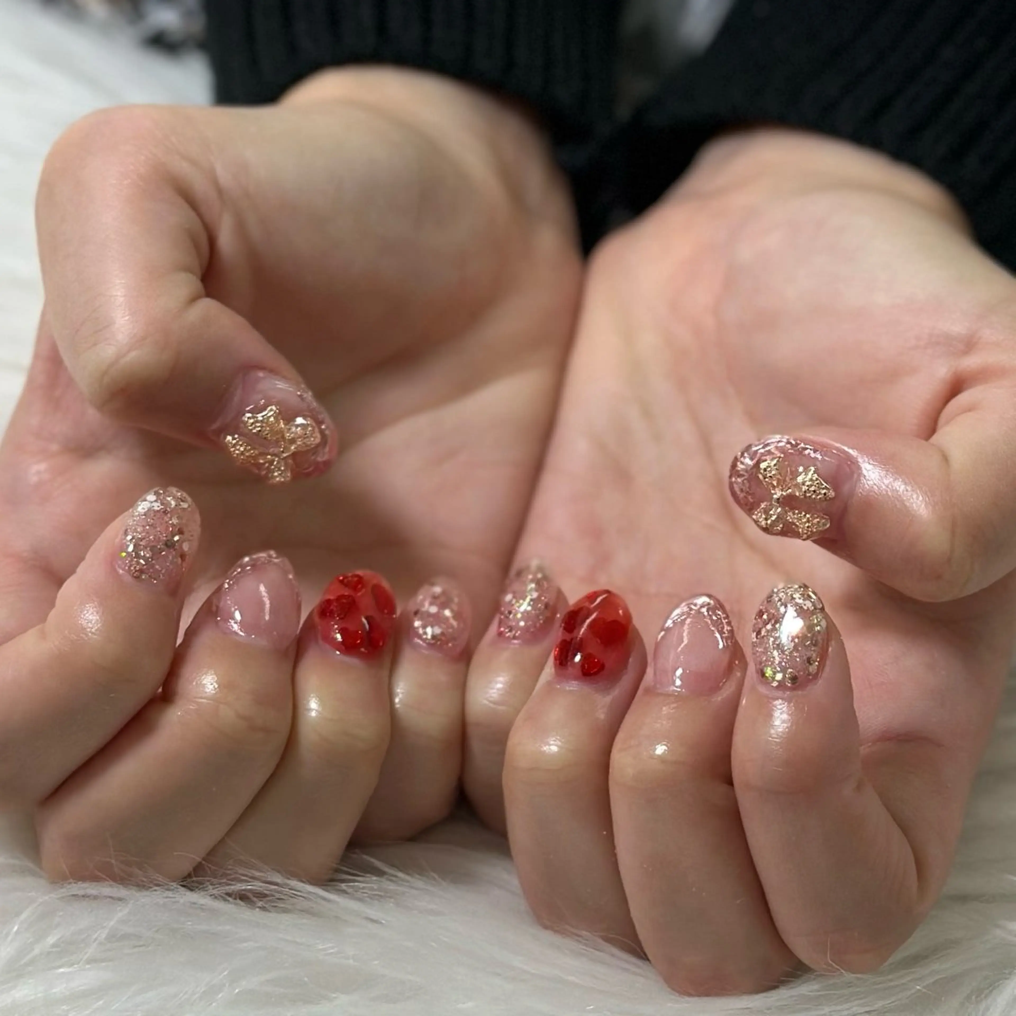 ネイル ハート バレンタイン ハンドネイル Heartnail Hino Reinaのネイルデザイン