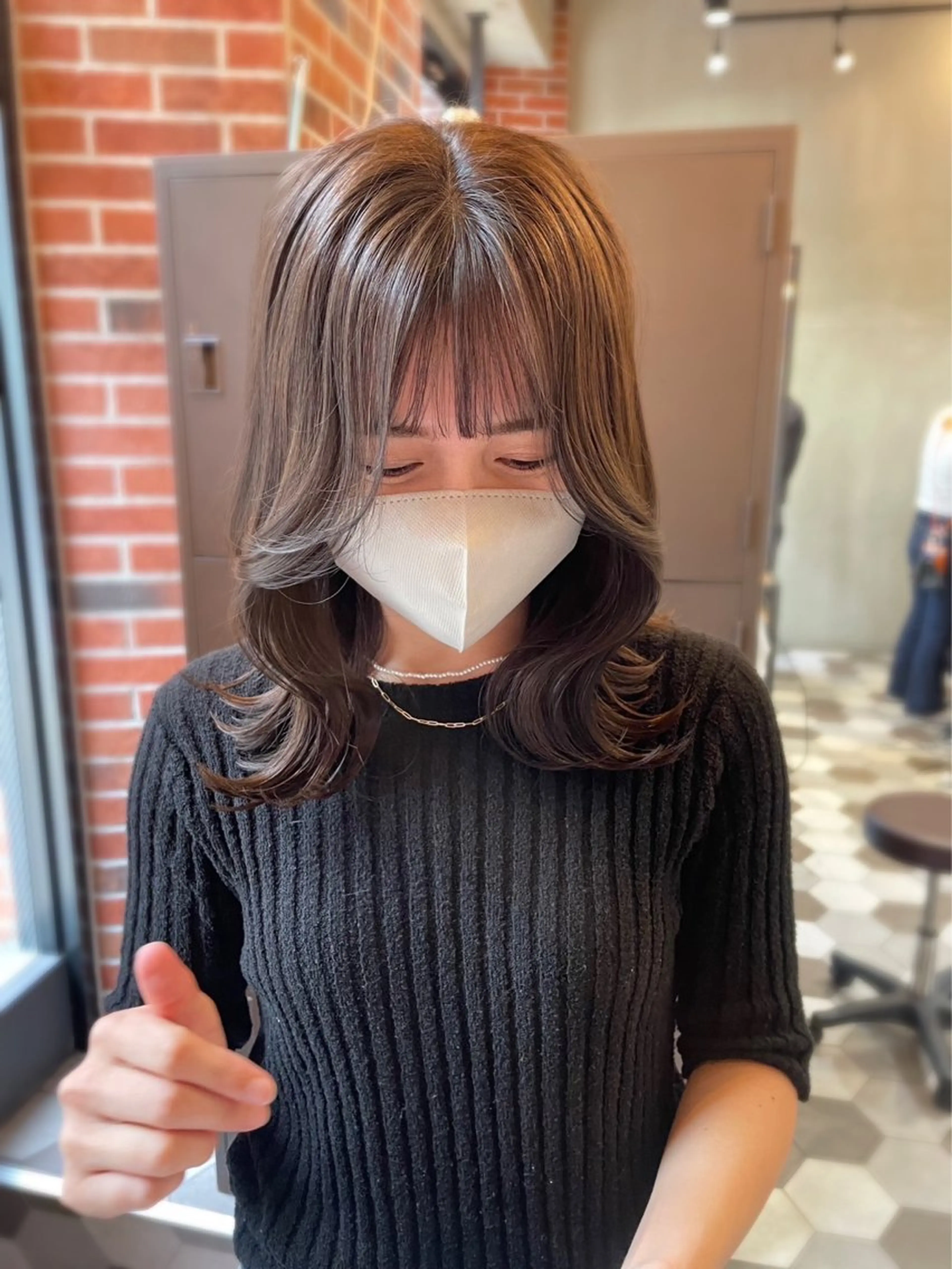 カラー 似合わせ顔まわり カット💛森尾真由美のヘアスタイル