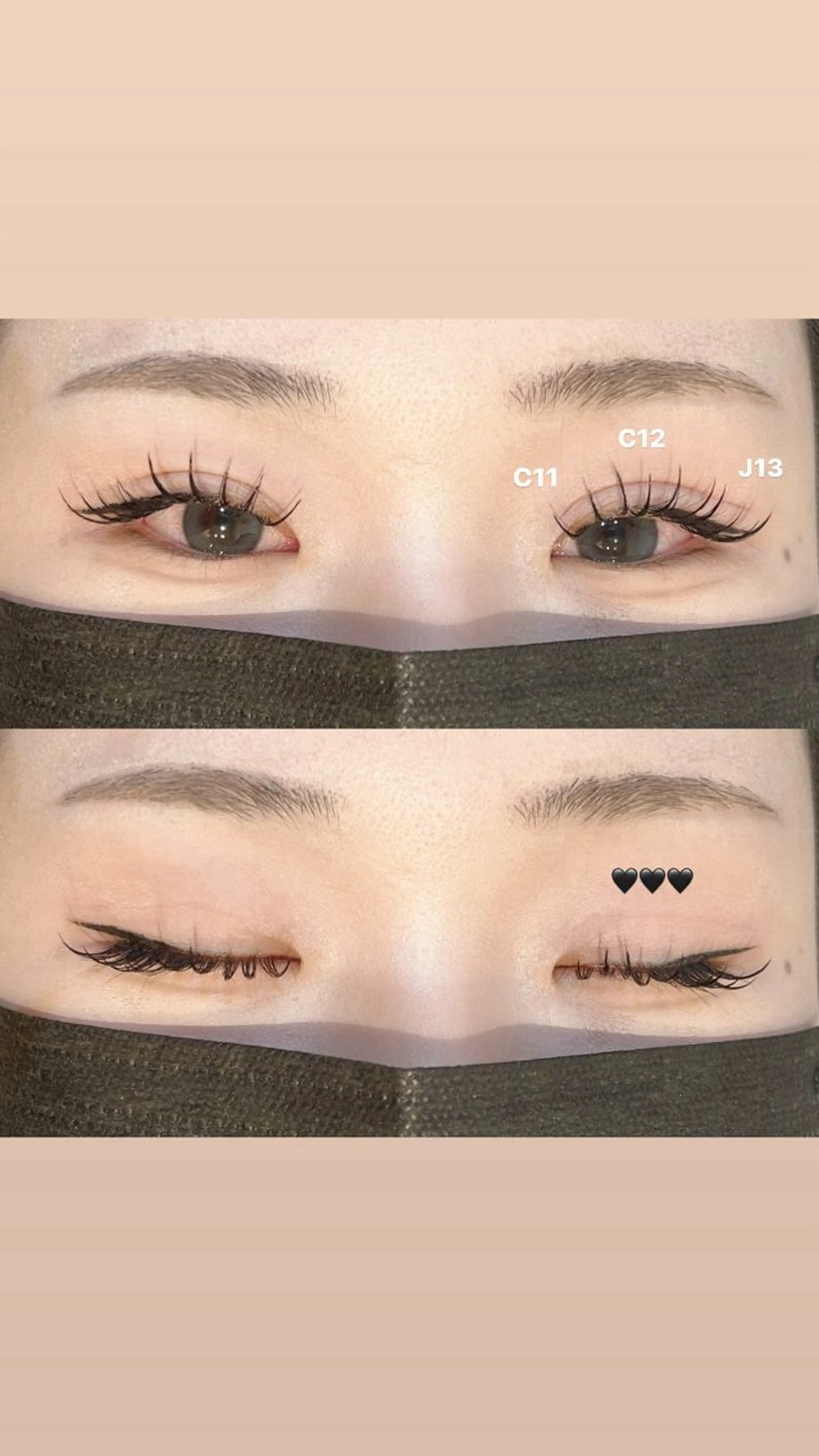 マツエク・マツパ 束感まつ毛 フラットラッシュ 渡部 奏美のヘアスタイル