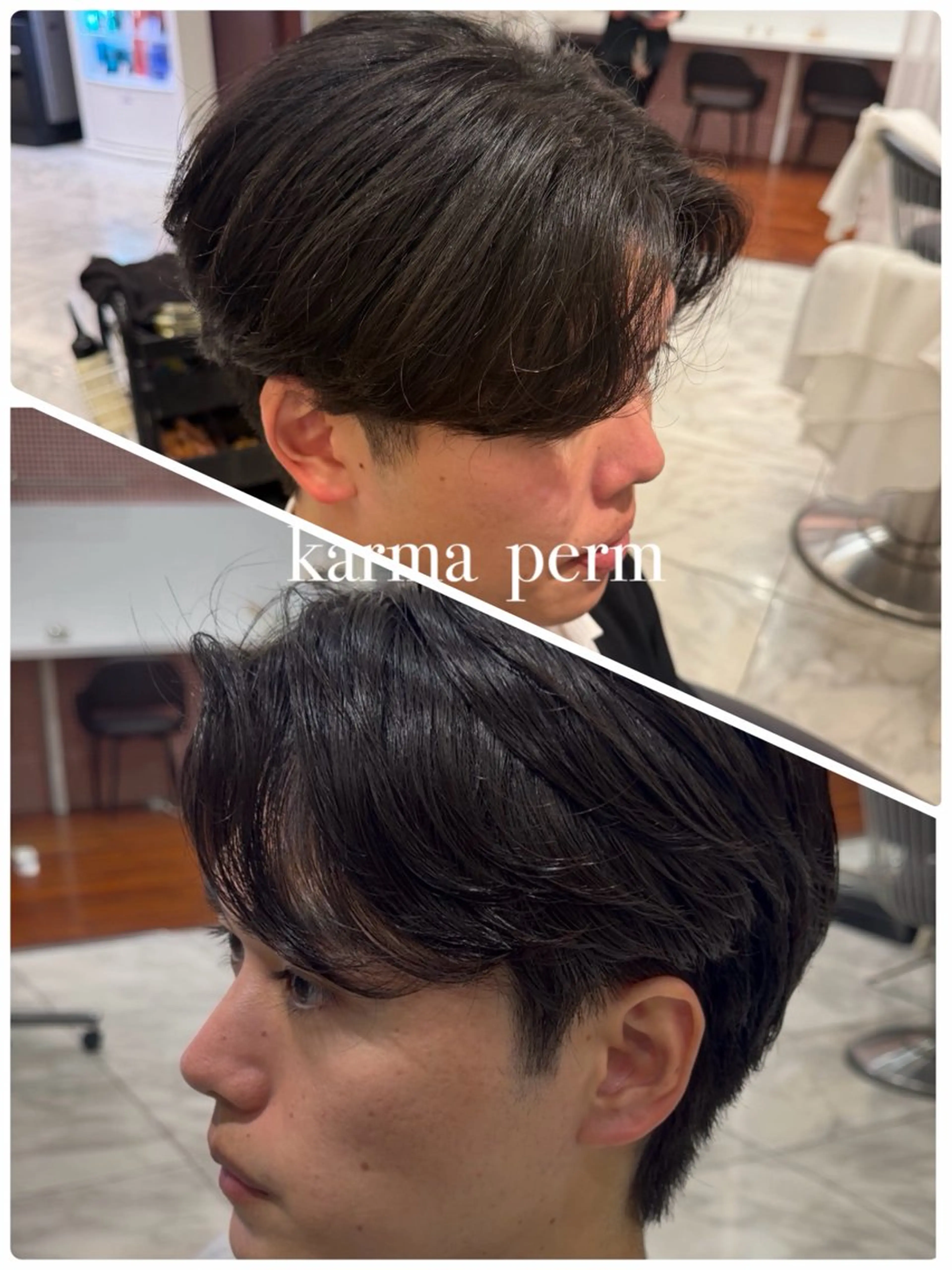 【🌈土日祝日新規men'sクーポン！🌈】カット＋カルマパーマ＋ケアトリートメントの写真