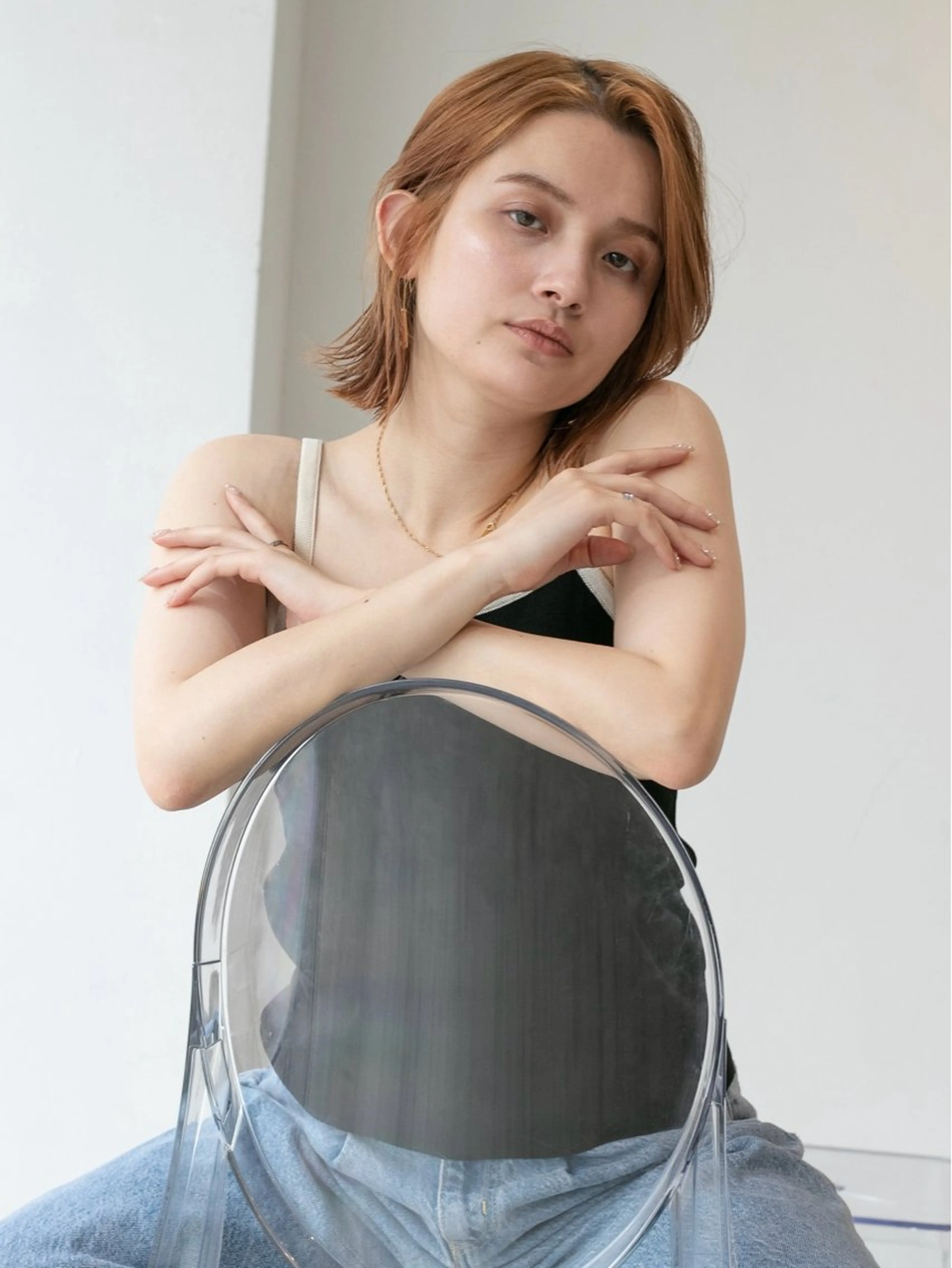 ミディアム カラー ベージュカラー カット ヘアカラー トリートメント 艶カラー YOSHIMURAのヘアスタイル