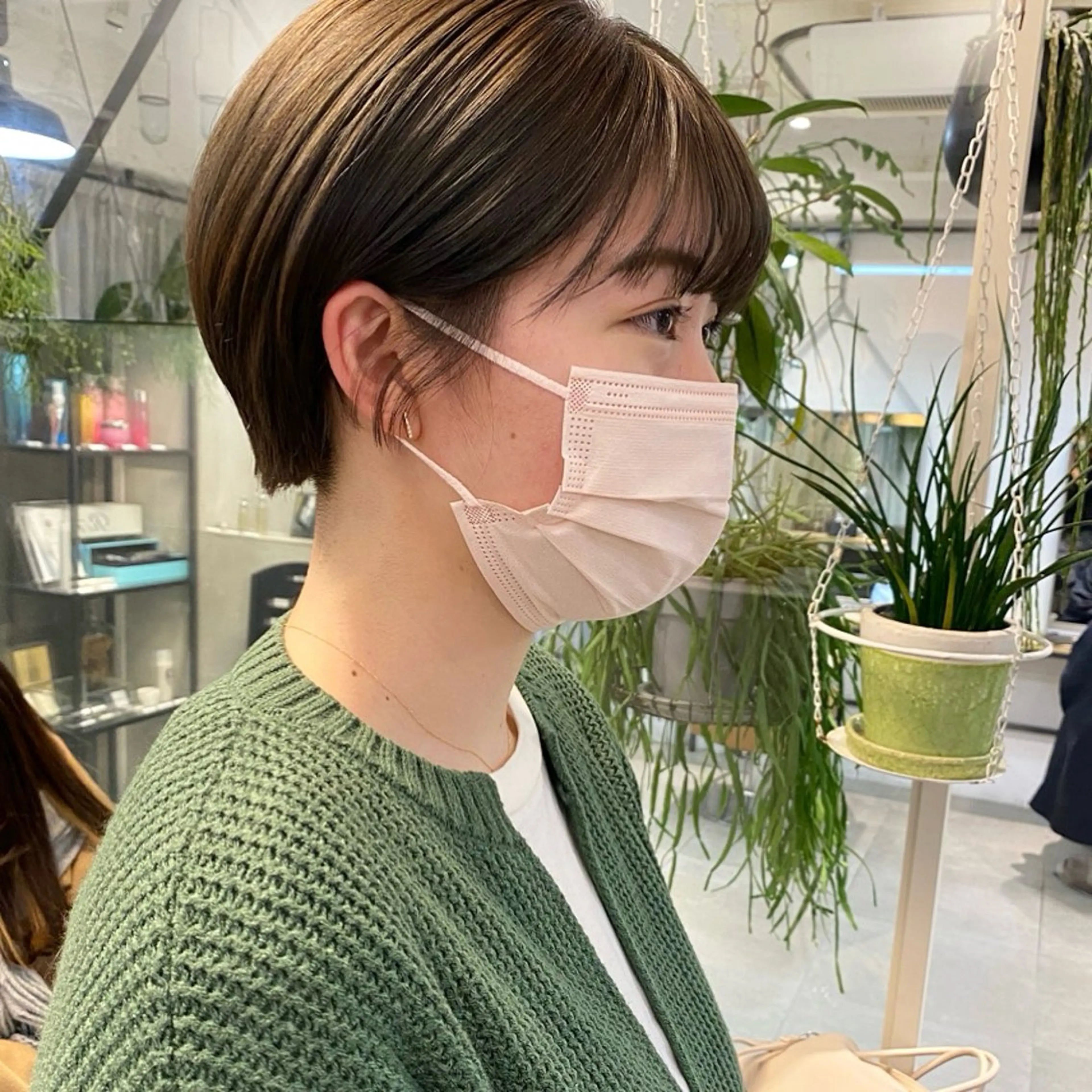 ショート 丸みショート 顔周りカット 似合わせカット ショートヘア 縮毛矯正/透け感 カラー🎀♡mariのヘアスタイル