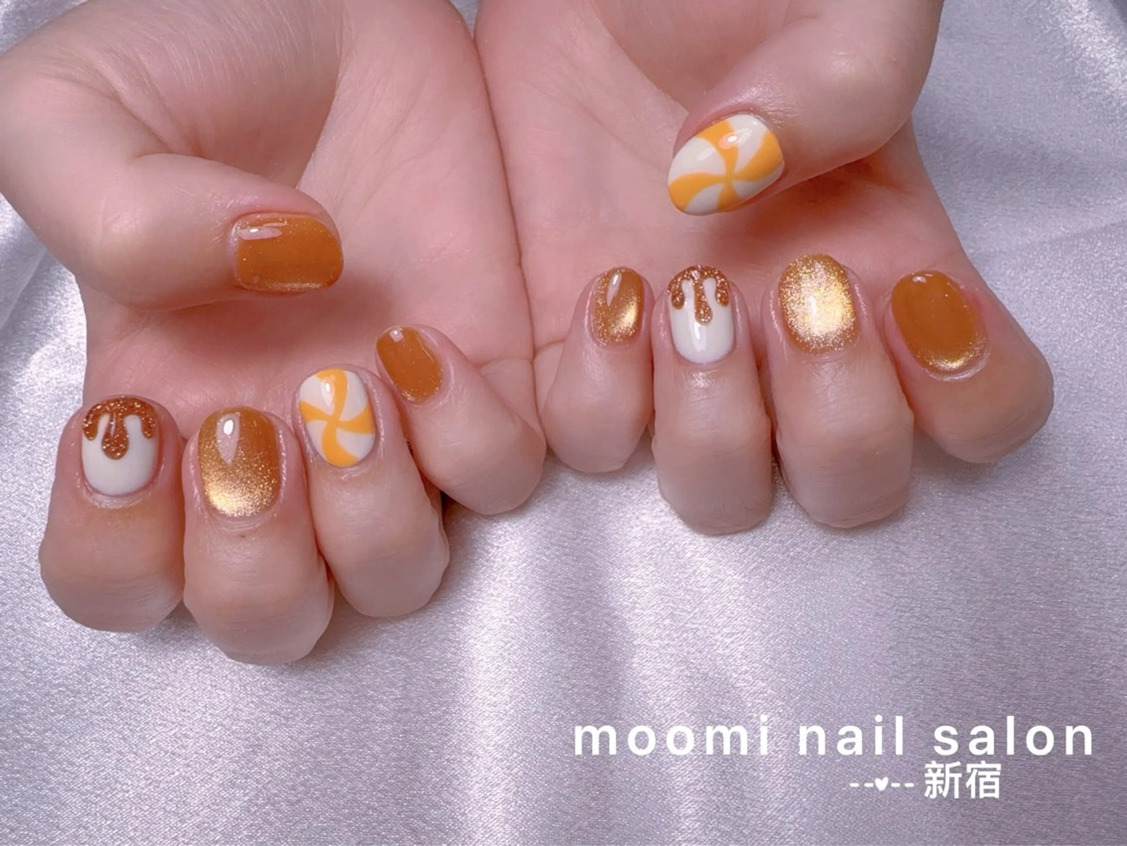 ネイル チークネイル フレンチネイル ジェルネイル グラデーション ハート ハンドネイル moomi nail スカルプ専門のネイルデザイン