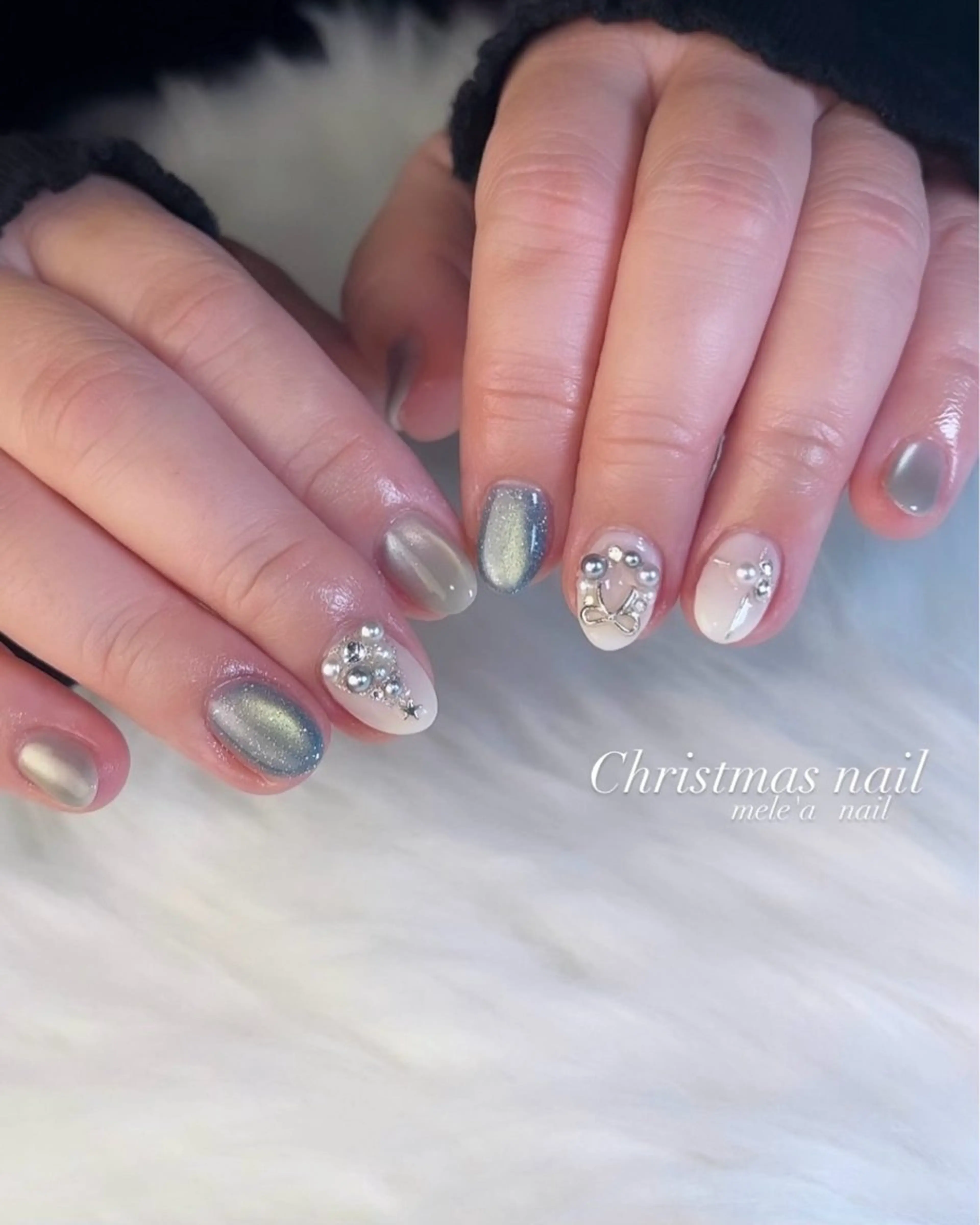 ネイル 冬ネイル クリスマス miho meléanailのネイルデザイン