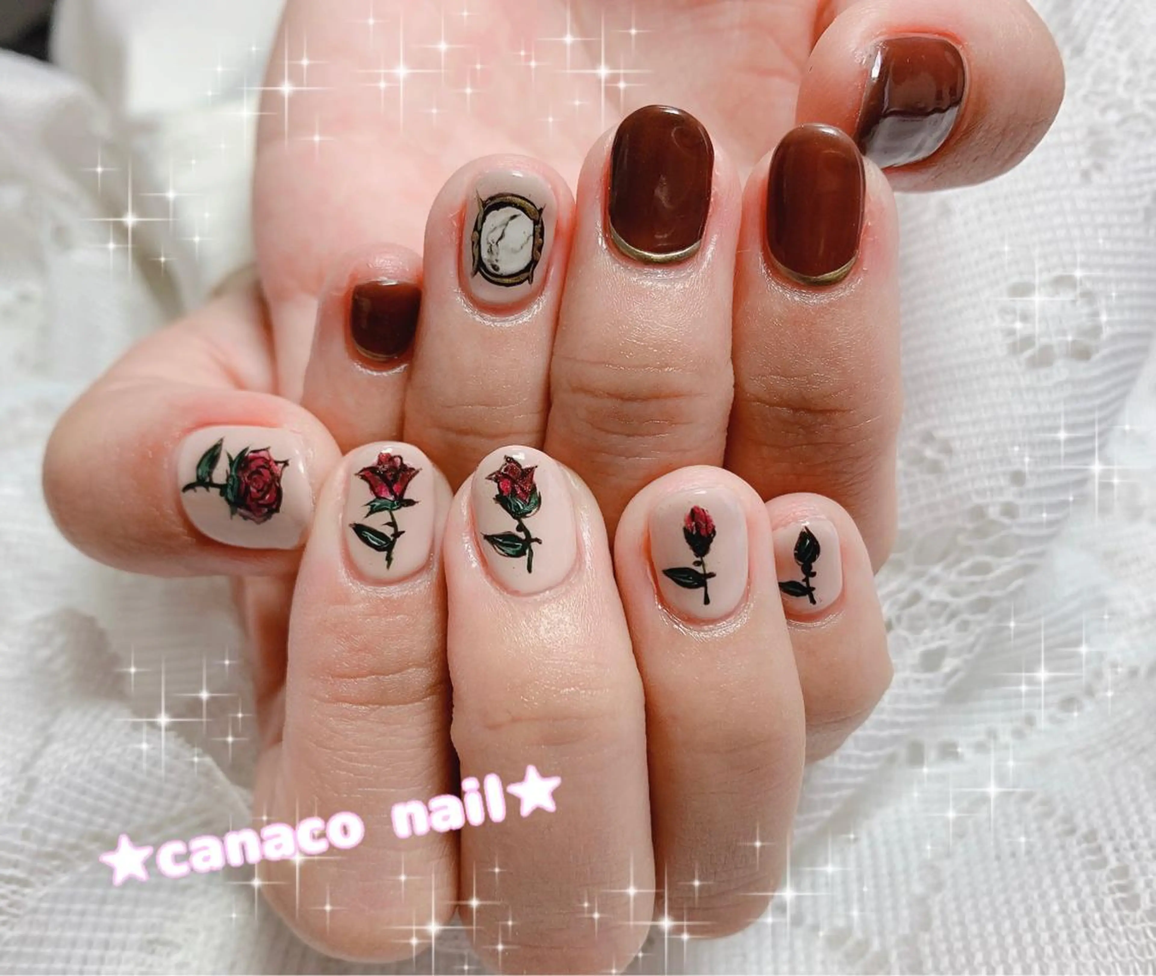 ネイル アートネイル ジェルネイル パラジェル ストーンネイル Felice所属・ベテランネイル cnc nailのネイルデザイン