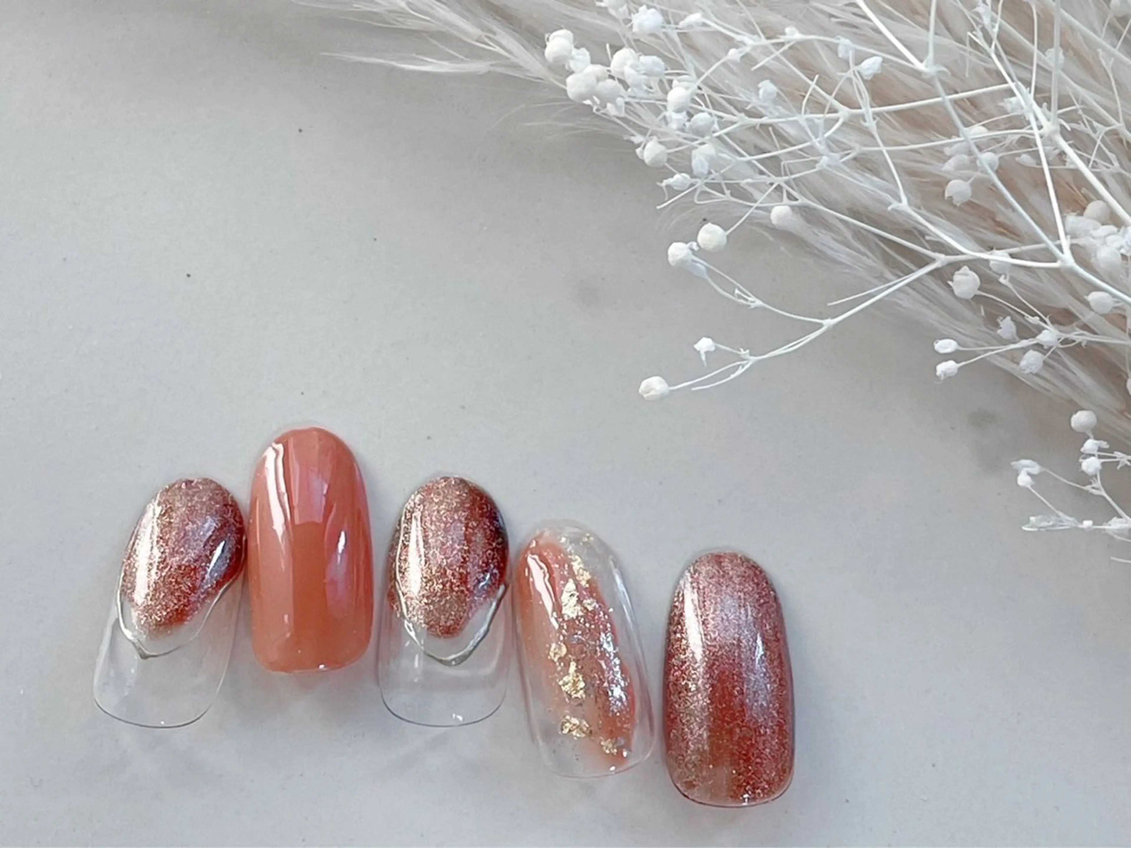 ネイル オーロラネイル フラワーネイル フットネイル フレンチネイル ジェルネイル mogunail &blowのネイルデザイン