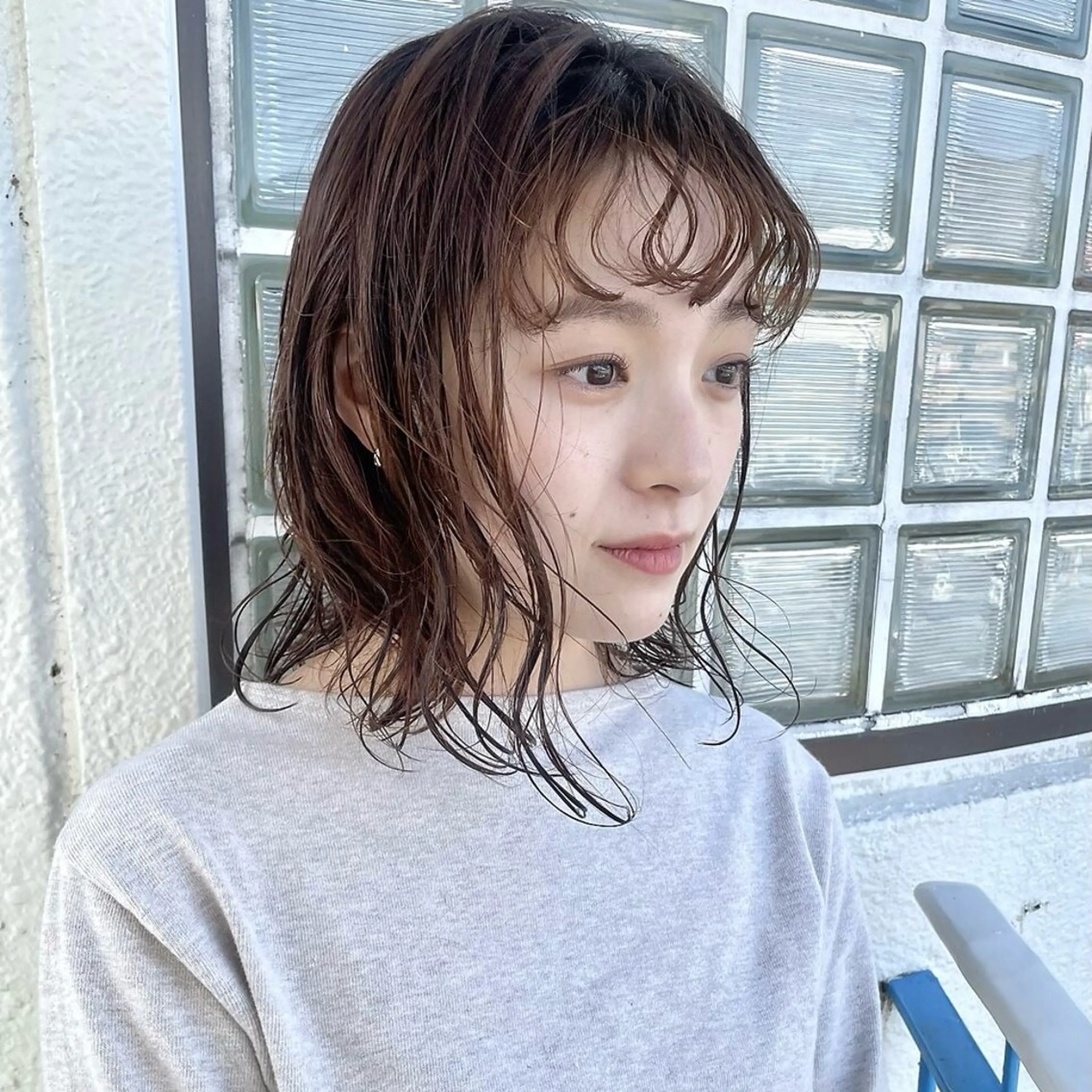 顔まわりカット＋顔まわりパーマの写真