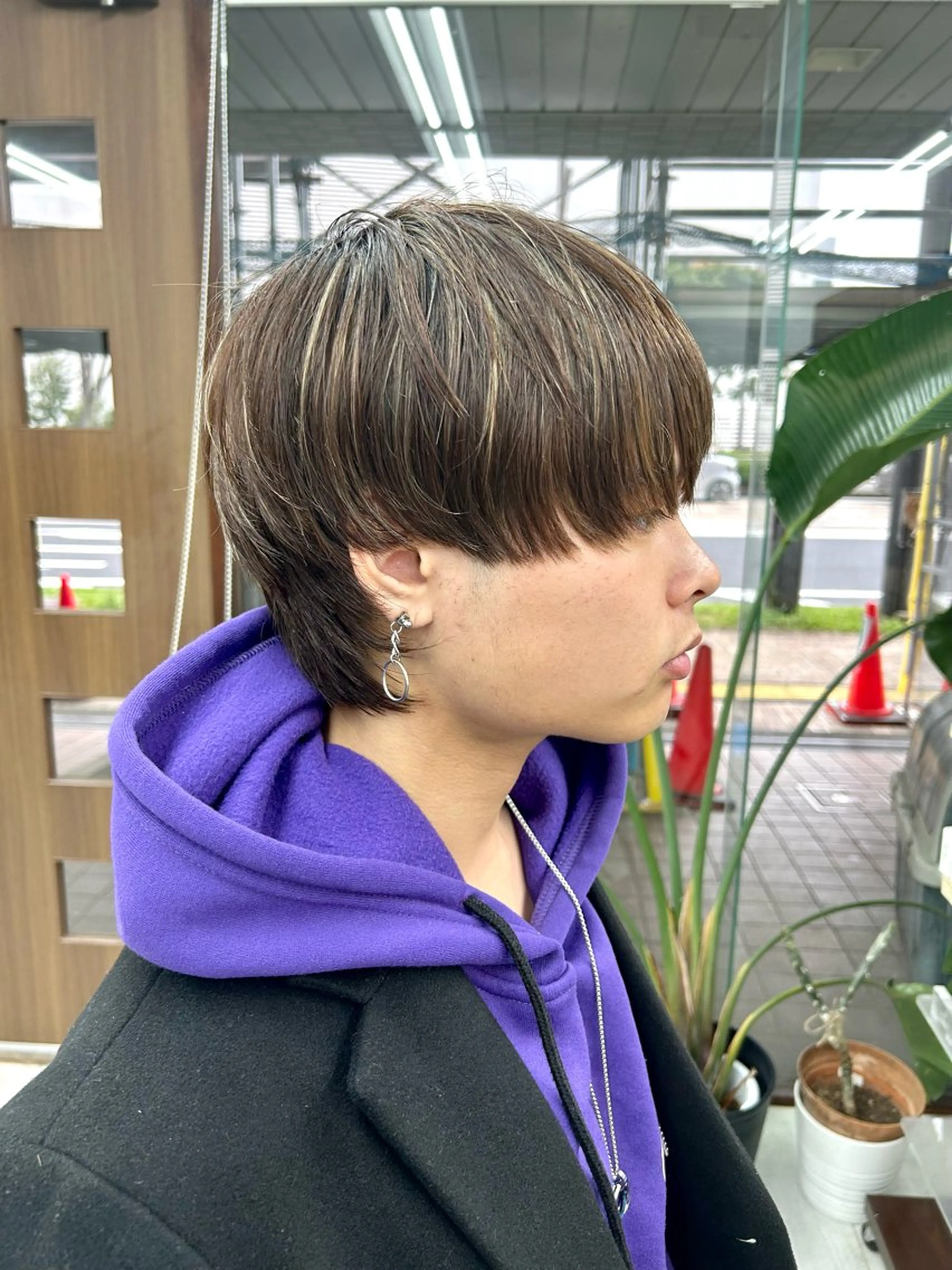 ショート カラー メンズ マッシュウルフ メンズメッシュ マッシュ メンズウルフカット メッシュ カット ヘアカラー メンズパーマの達人 / タカシマダイスケのヘアスタイル