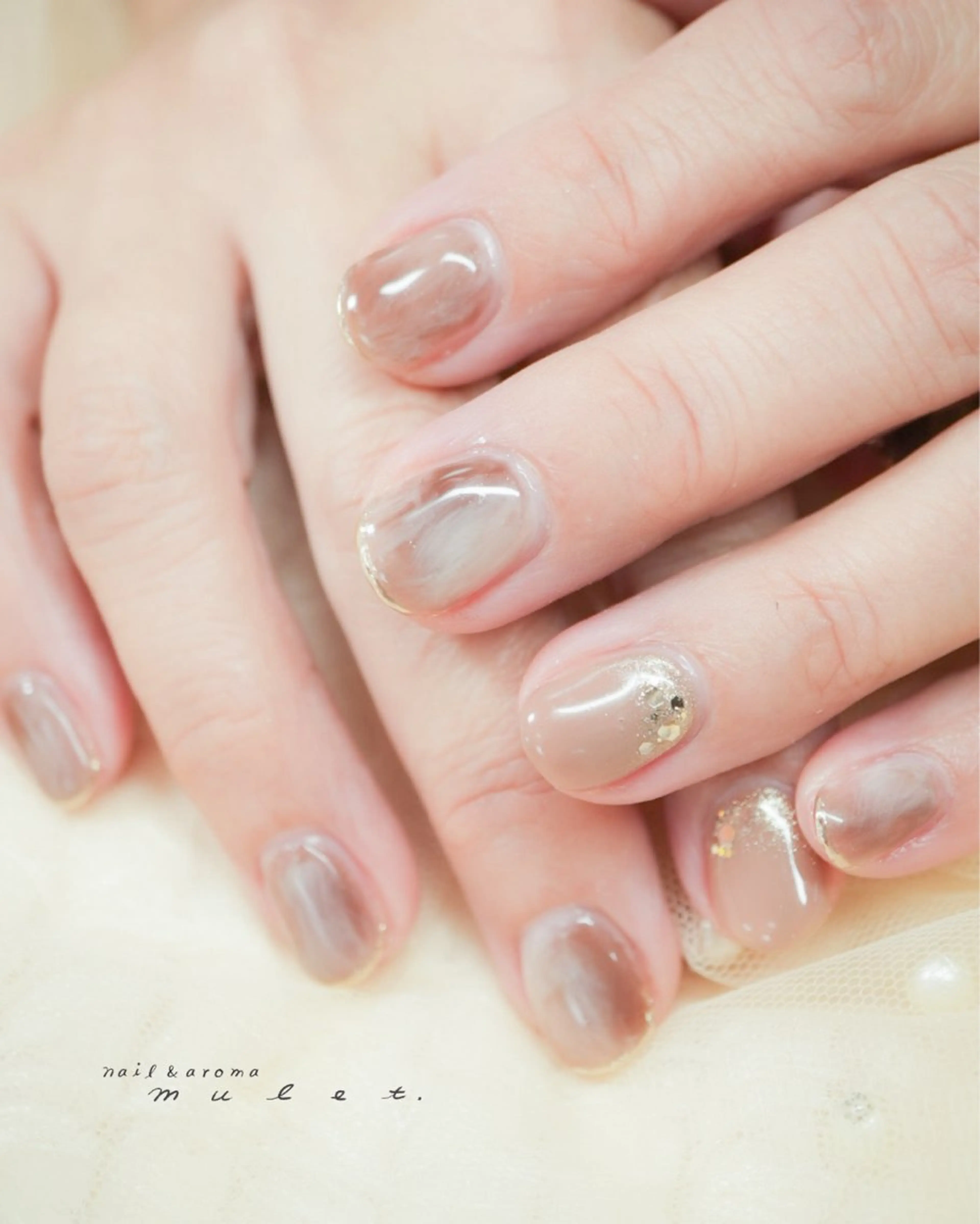 ネイル アートネイル ニュアンスネイル nail&aroma mulet.のネイルデザイン