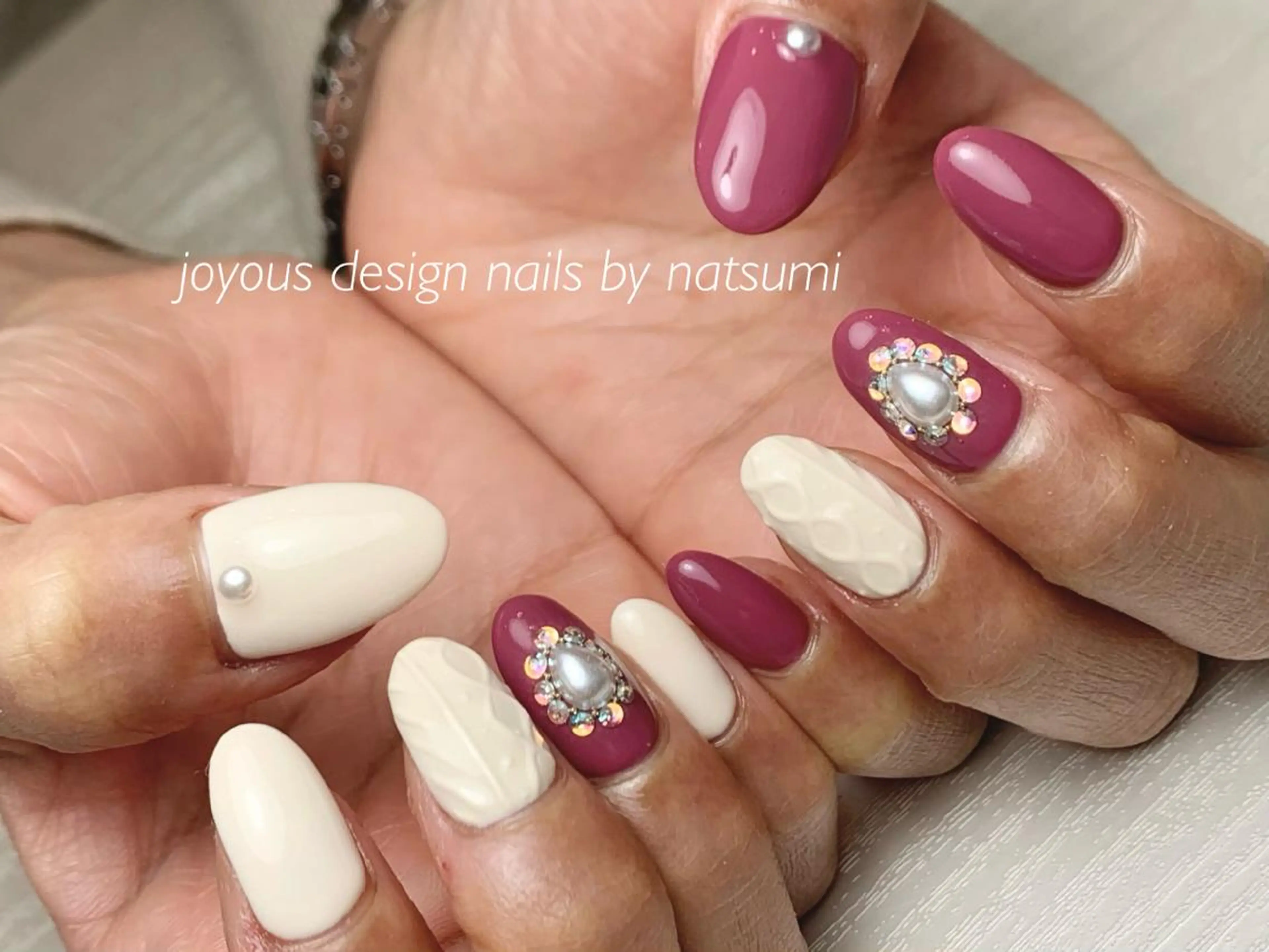 ネイル ストーンネイル ハンドネイル jdn natsumiのネイルデザイン
