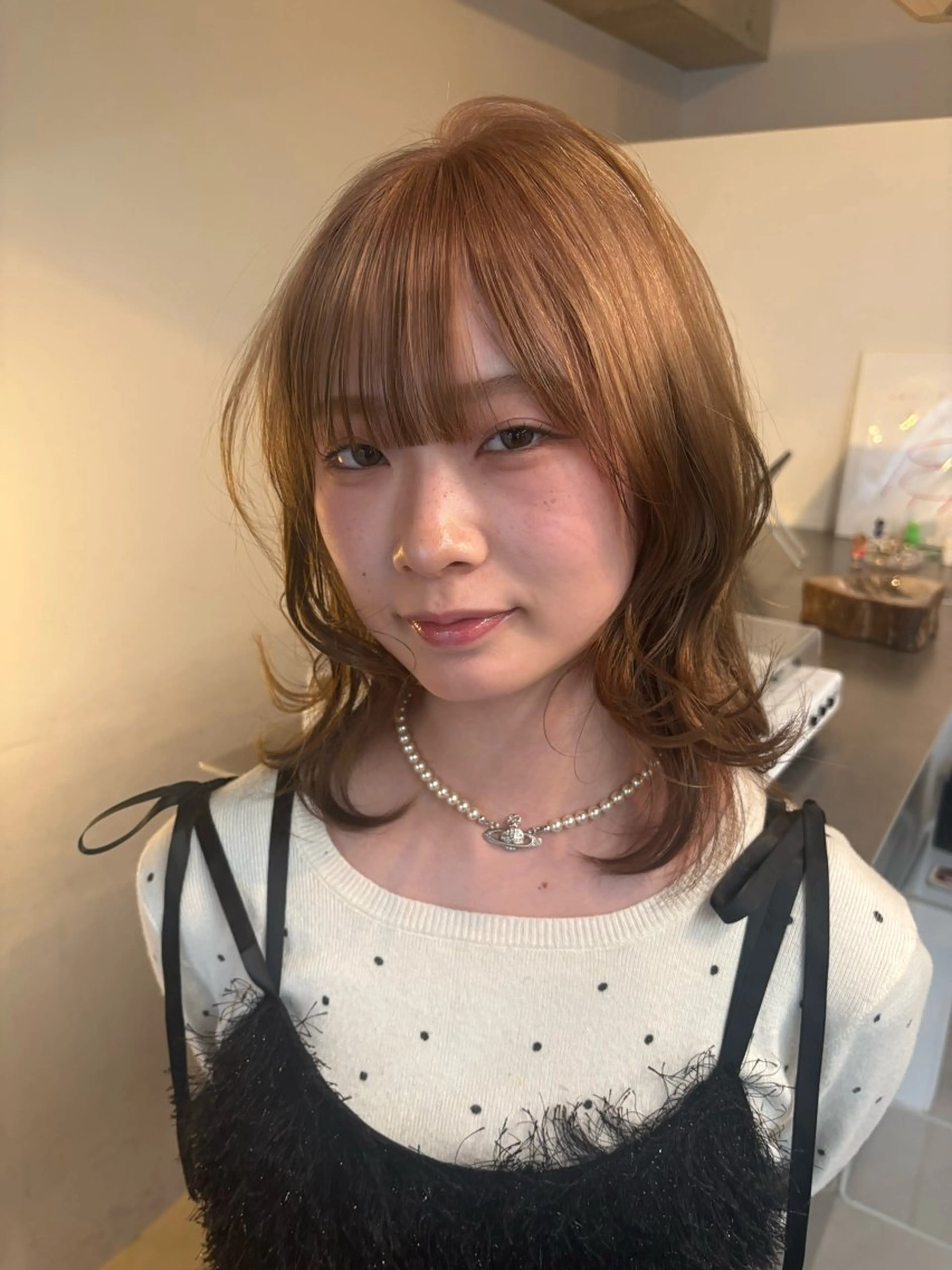 ミディアム ヘアカラー 山下 夏季のヘアスタイル