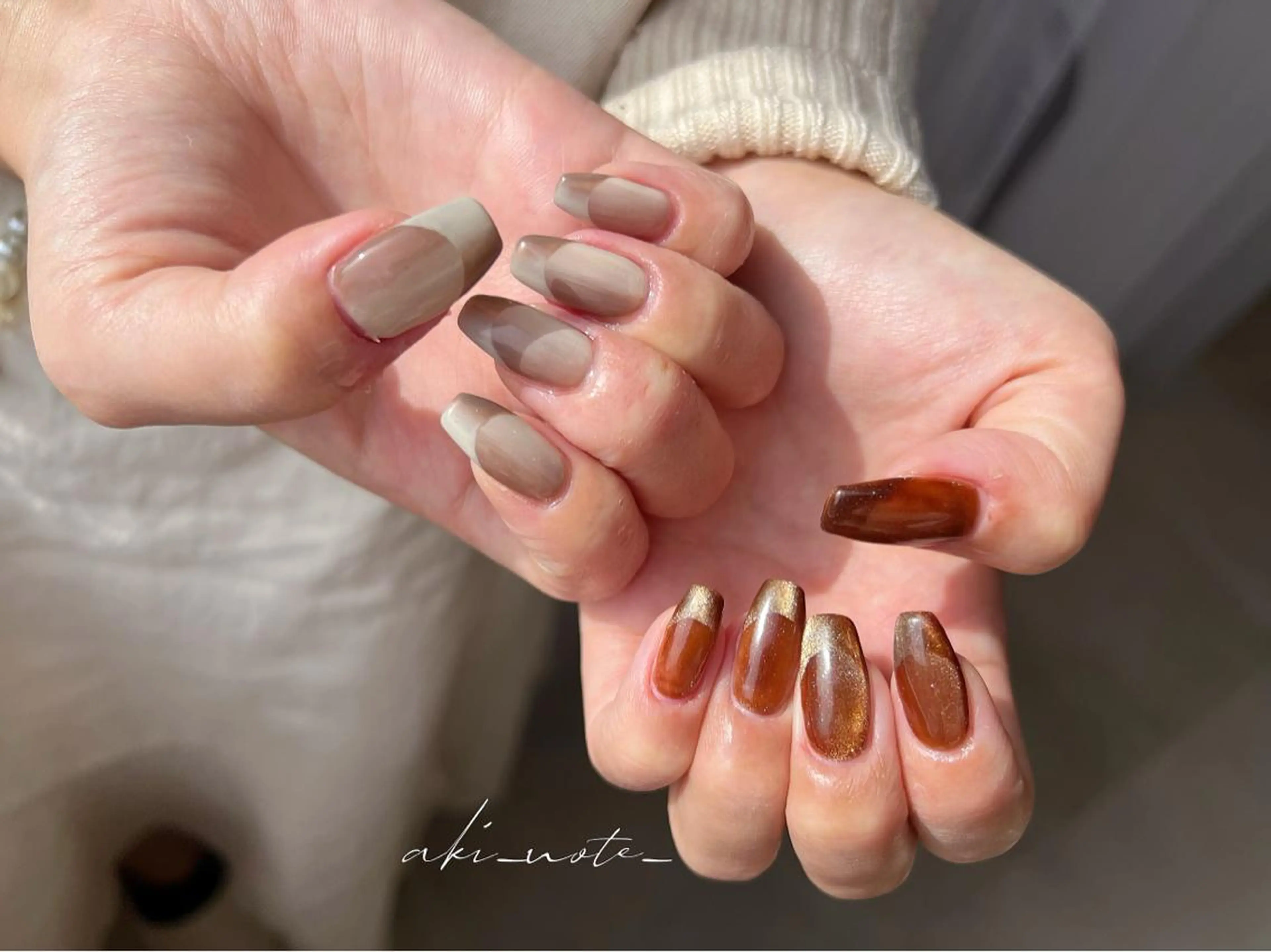 ネイル フレンチネイル オンブレフレンチ ハンドネイル フットネイル GRANDE大須 栄/店長 aki🌙のネイルデザイン