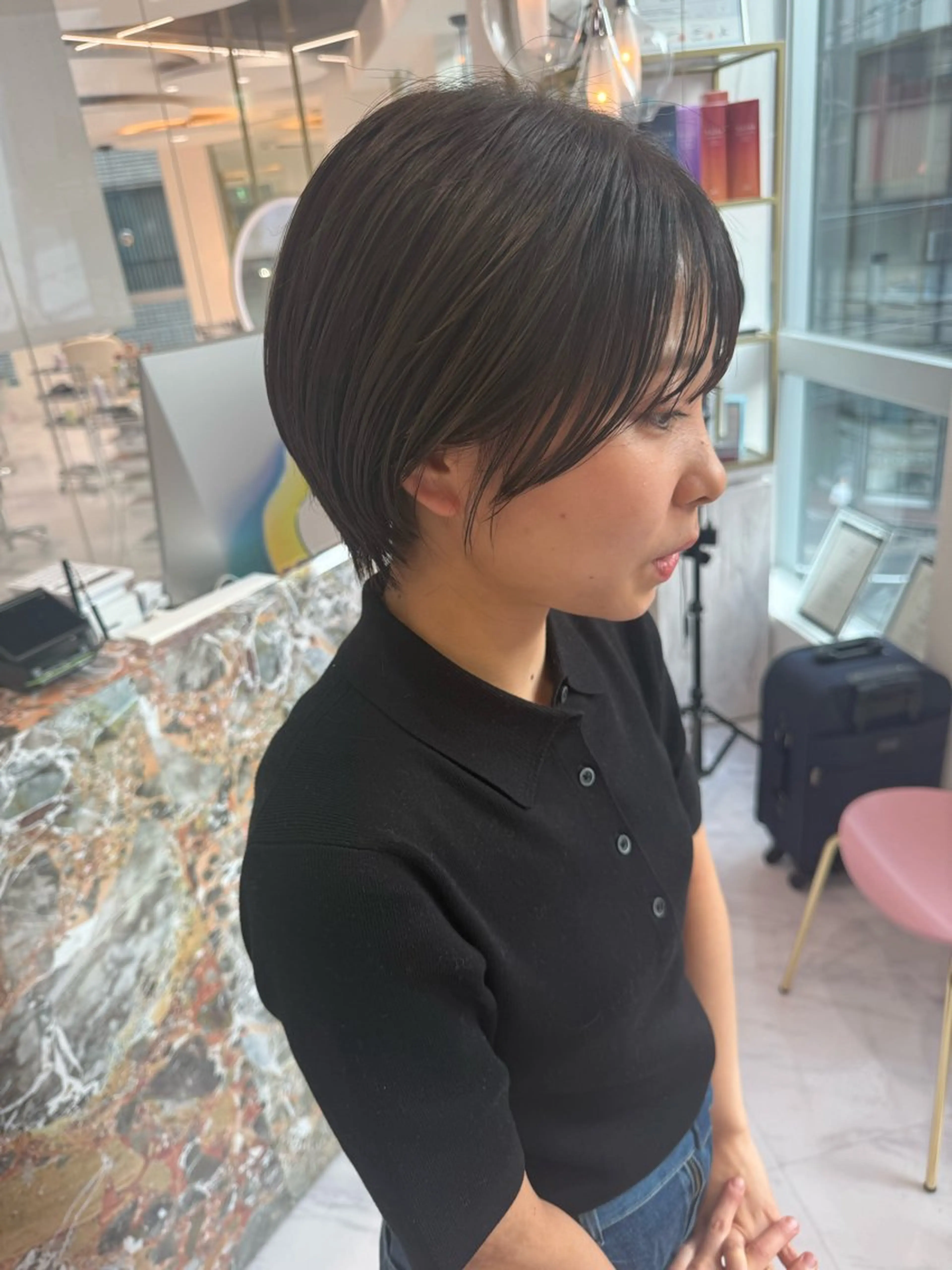 ショート カラー カット ヘアカラー トリートメント 🌟TOSHI/透明 感カラー/ショートのヘアスタイル