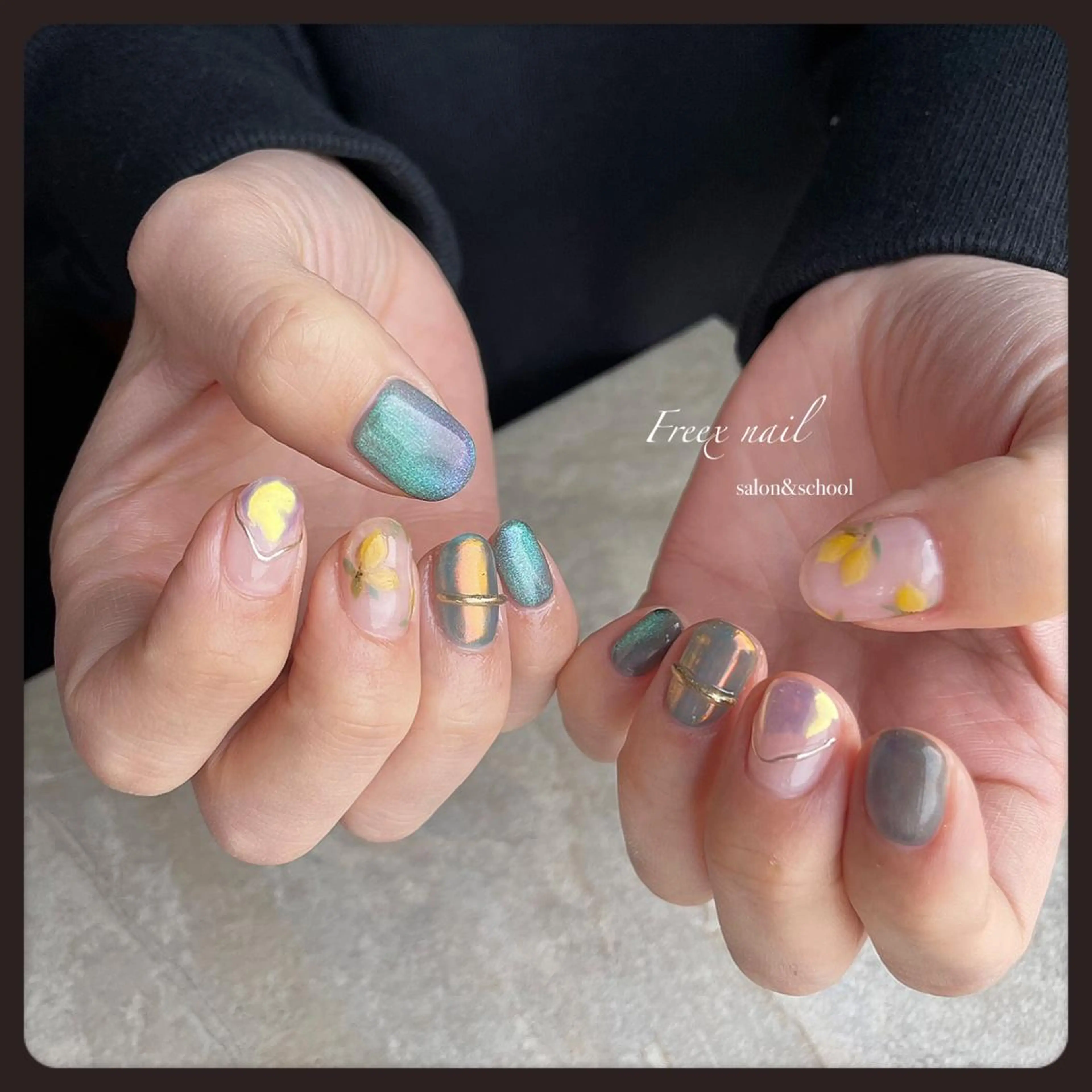 ネイル 持ち込み ハンドネイル ハンドケア freex nail /ニュアンス/個性派のネイルデザイン