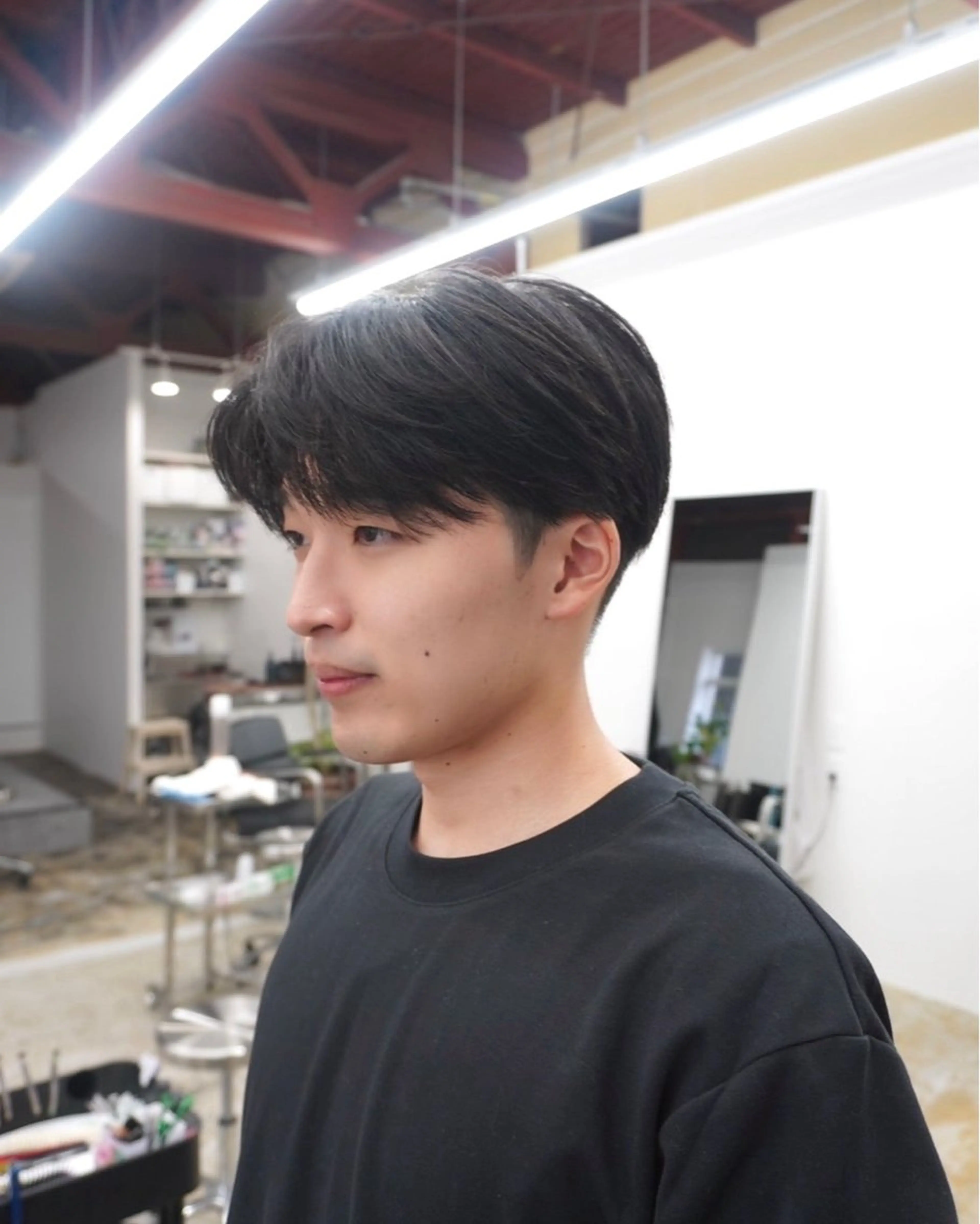 メンズ マッシュ シースルーマッシュ 韓国ヘア×レイヤー カット/上田丈也のヘアスタイル