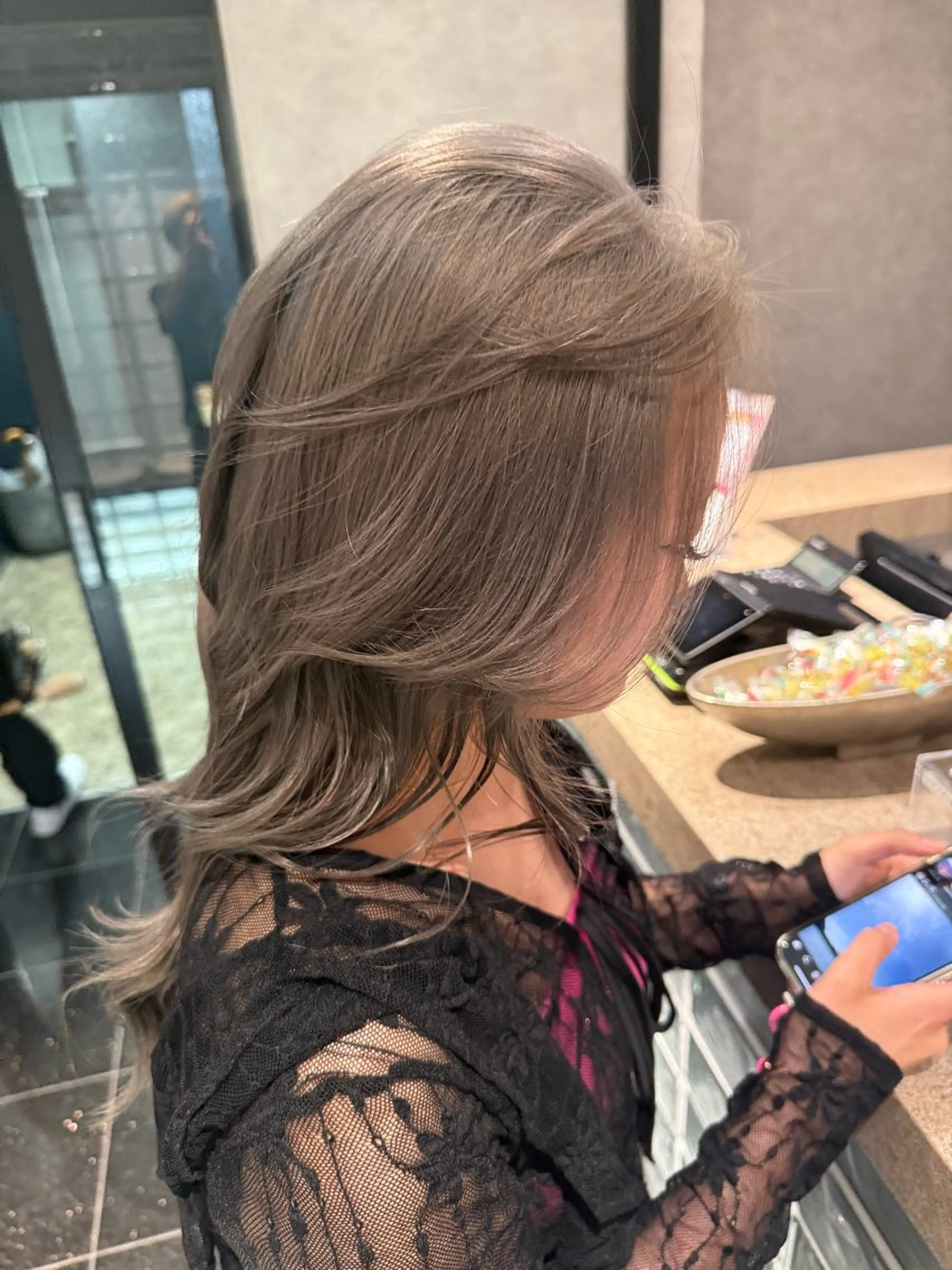 透明感カラー➕1stepトリートメントの写真