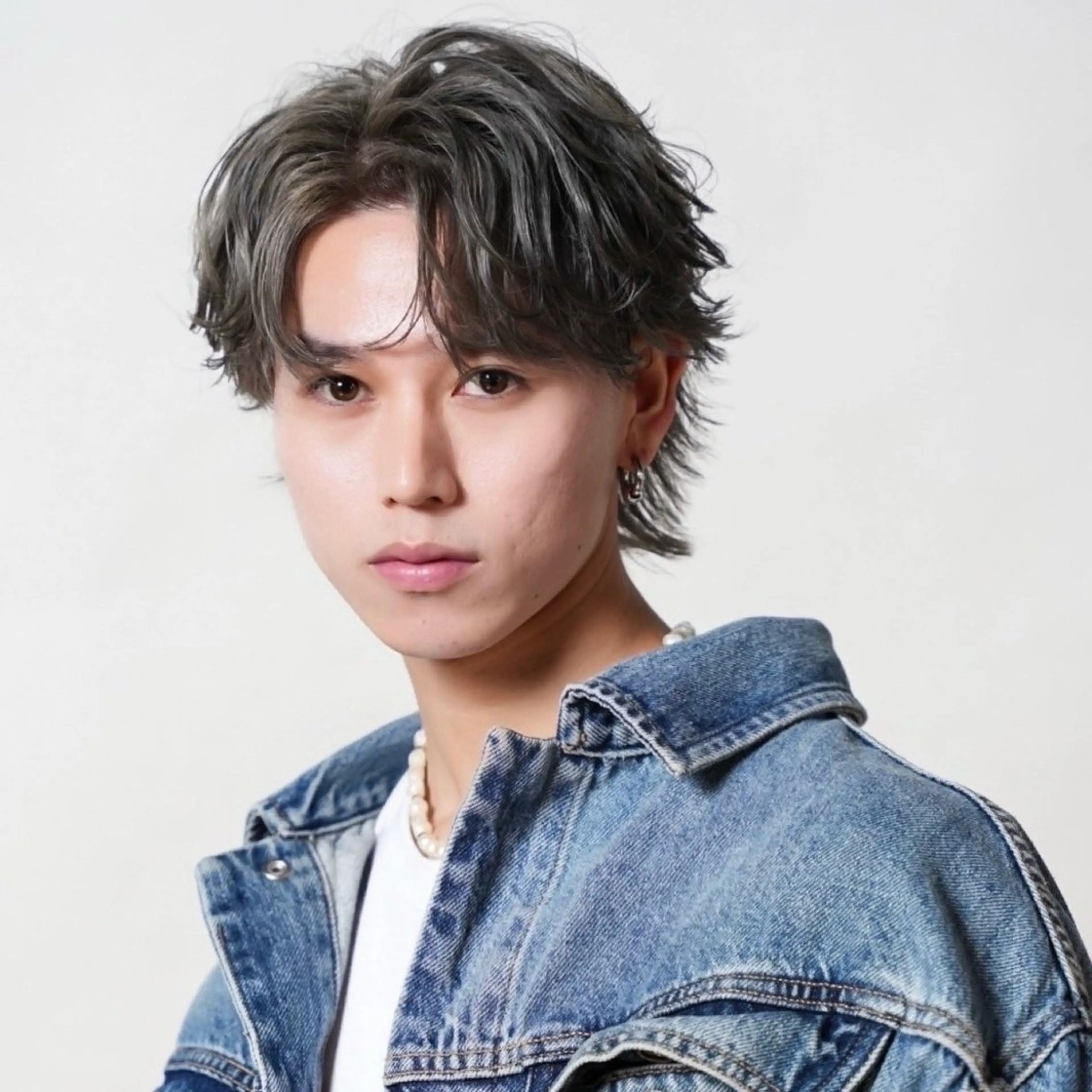 ミディアム カラー パーマ メンズ カット ヘアカラー パーマ トリートメント ハイトーン/メンズマ ッシュ/KYOHEIのヘアスタイル