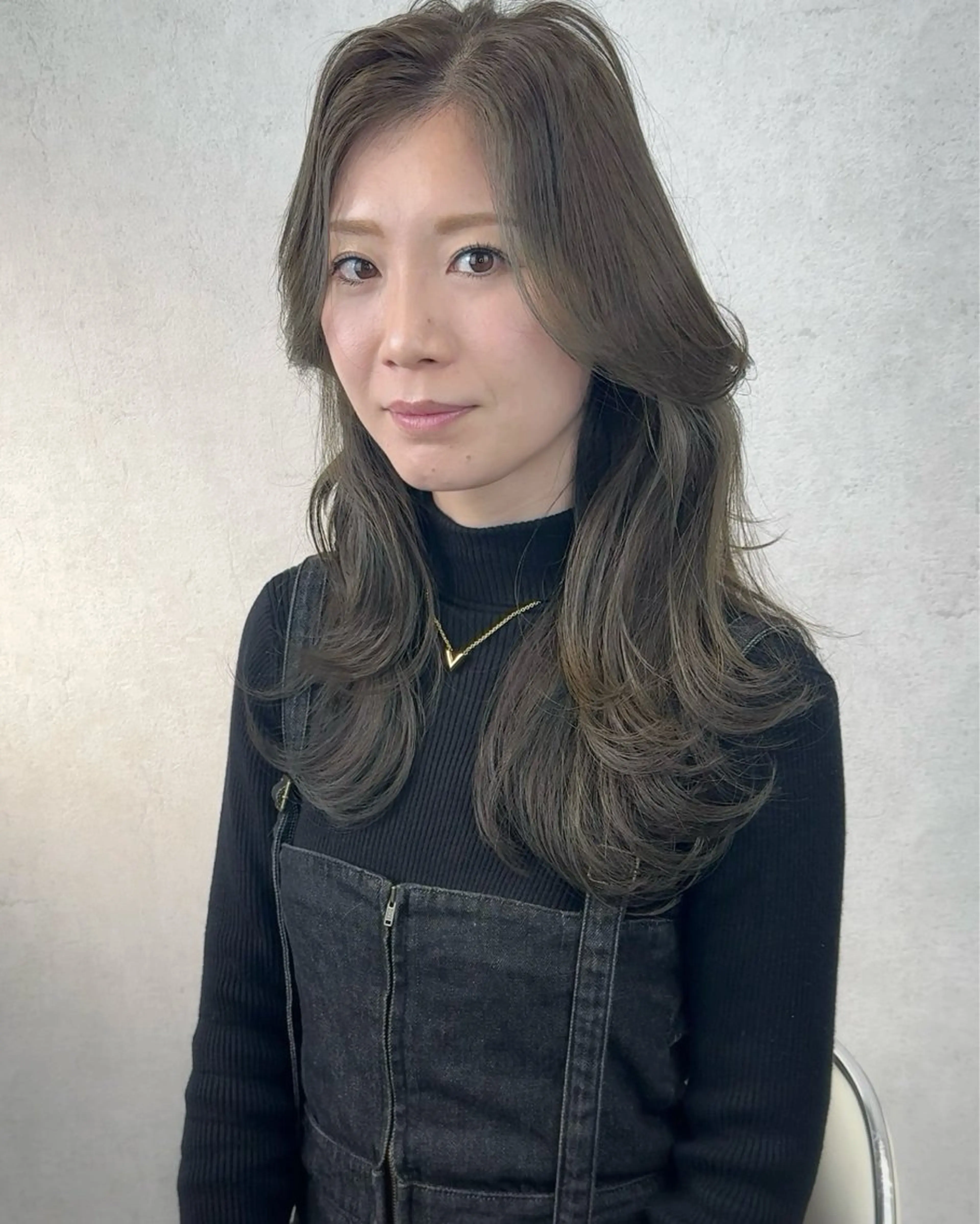 セミロング カラー ヘアアレンジ 韓国風ヘア レイヤーカット トリートメント ワンホンヘア カット ヘアカラー トリートメント アンドウ ユウ/ レイヤーカット/韓国のヘアスタイル