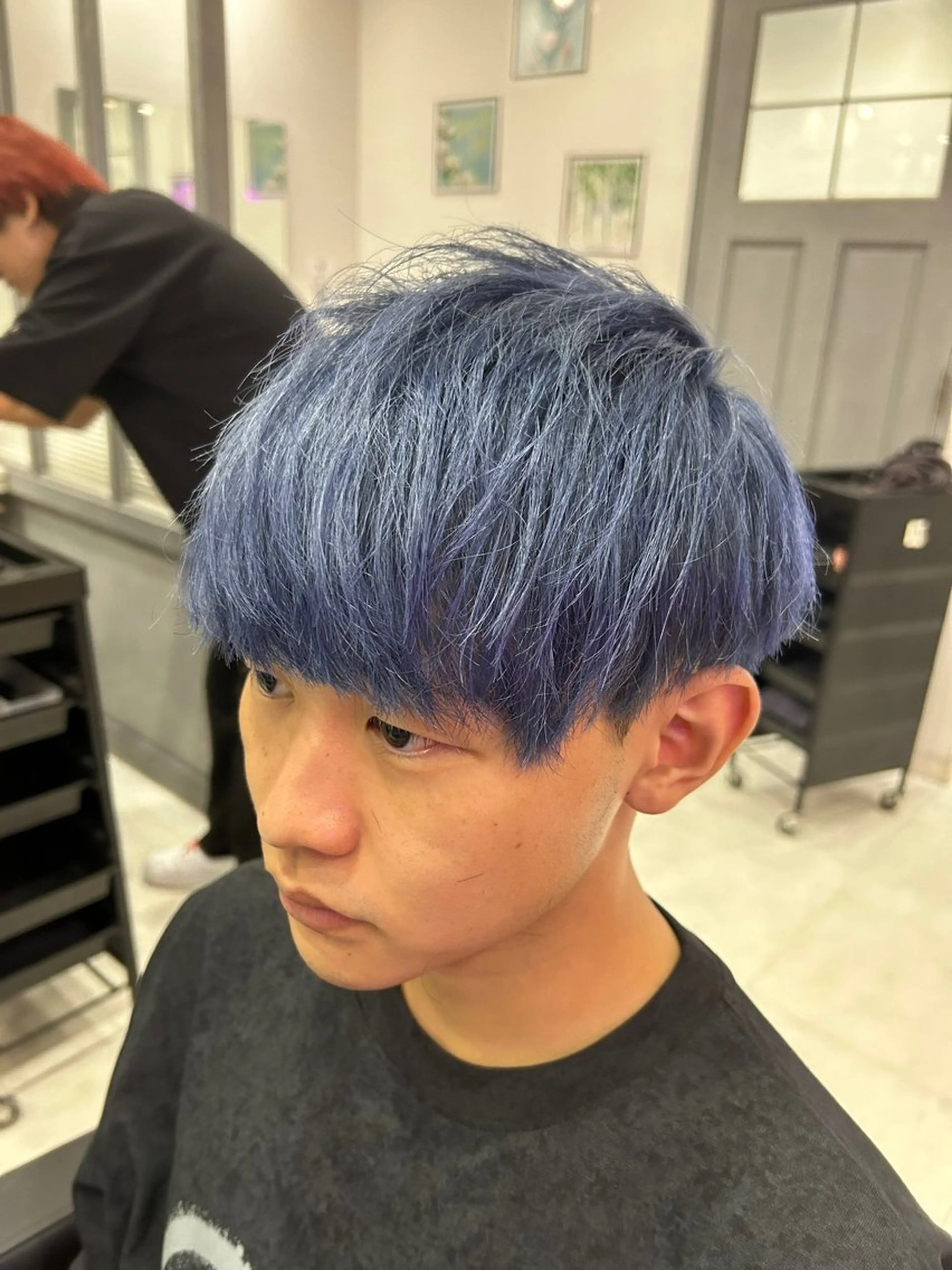 ショート カラー パーマ ヘアアレンジ メンズ カット ヘアカラー トリートメント 🔥メンズ特化渡辺 🔥ブリーチカラーのヘアスタイル