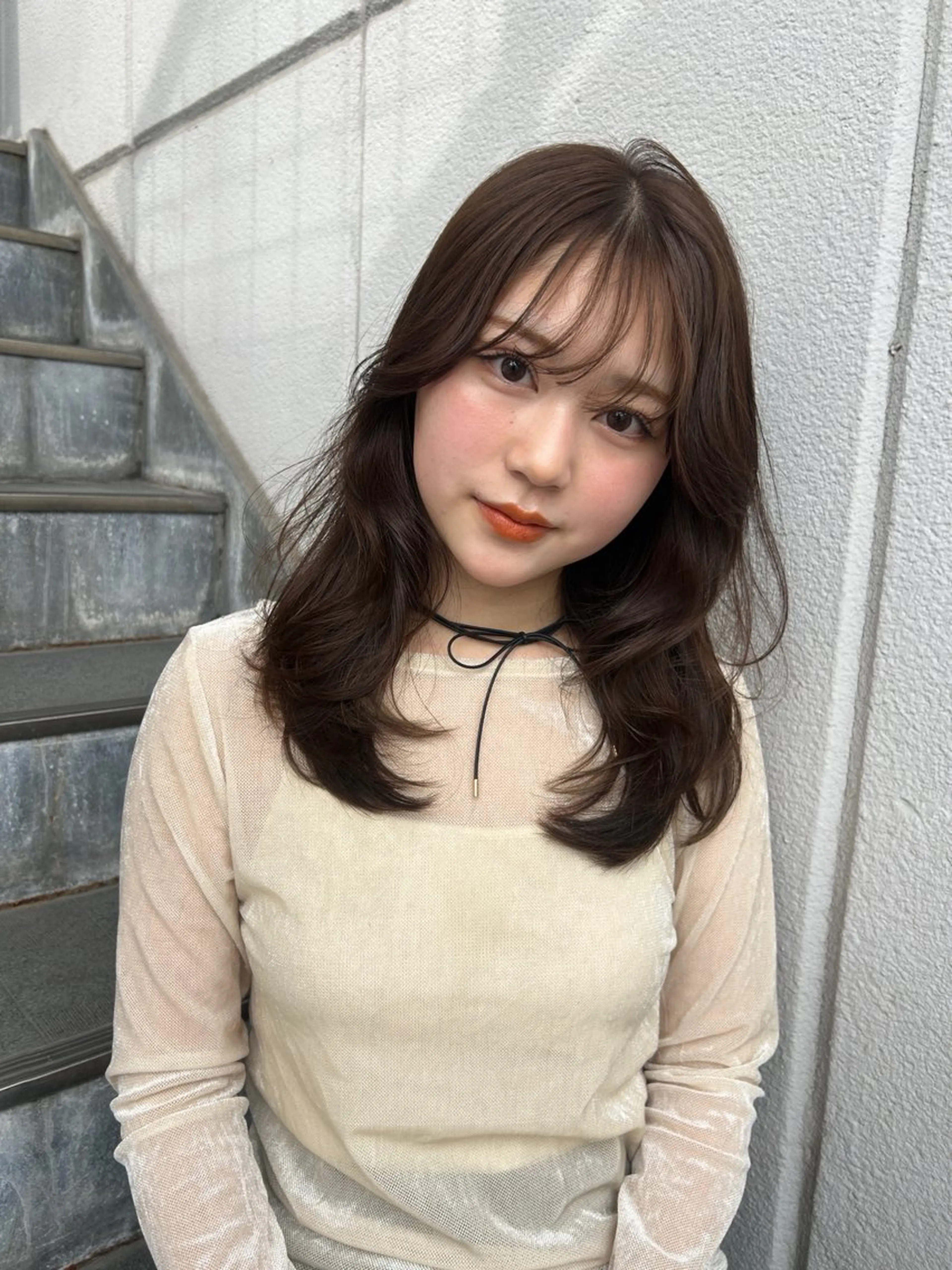 セミロング レイヤーカット/ 透明感カラーmikuのヘアスタイル