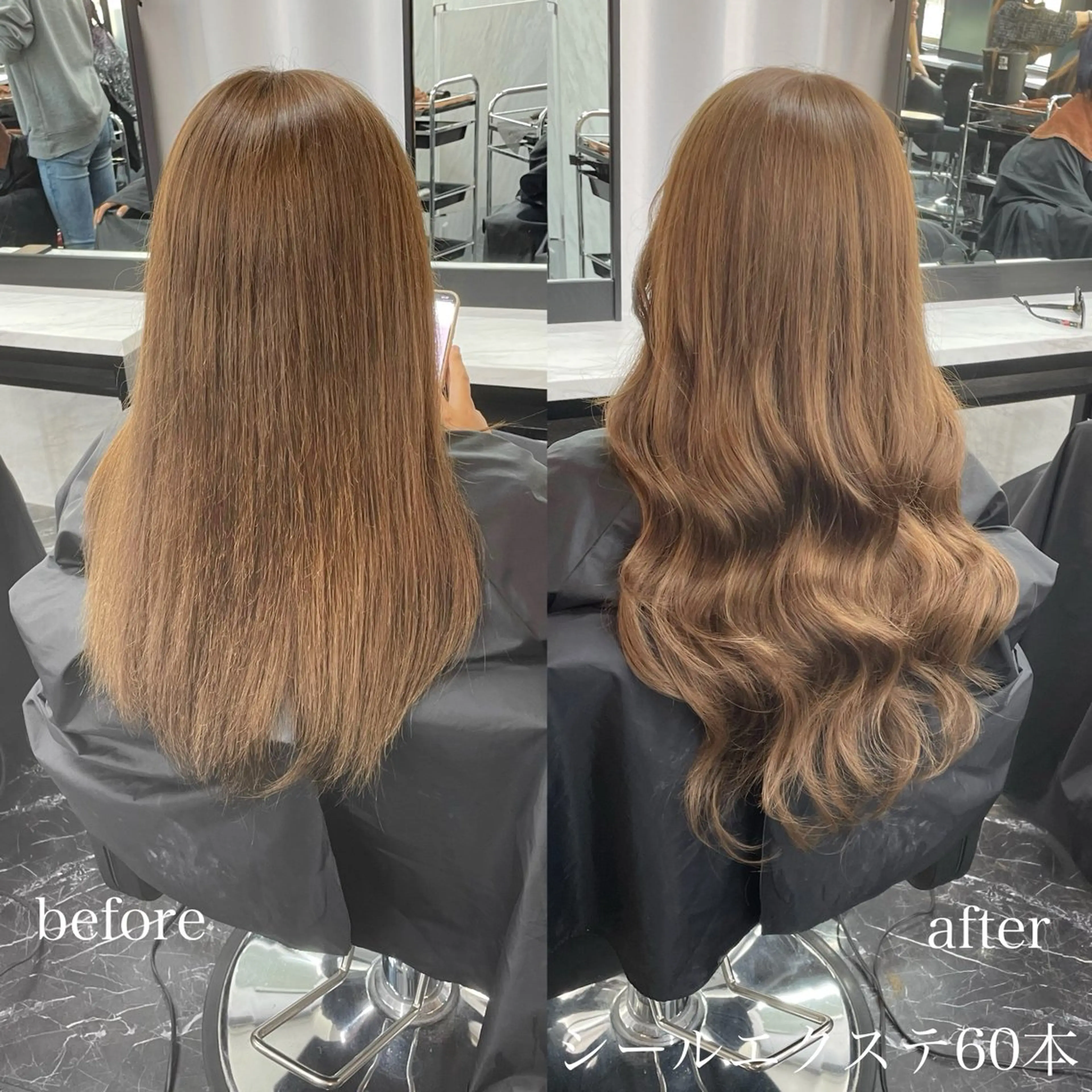 ロング カラー ヘアカラー エクステ エクステ🩵ブリーチ 韓国ヘア🩵KAEのヘアスタイル