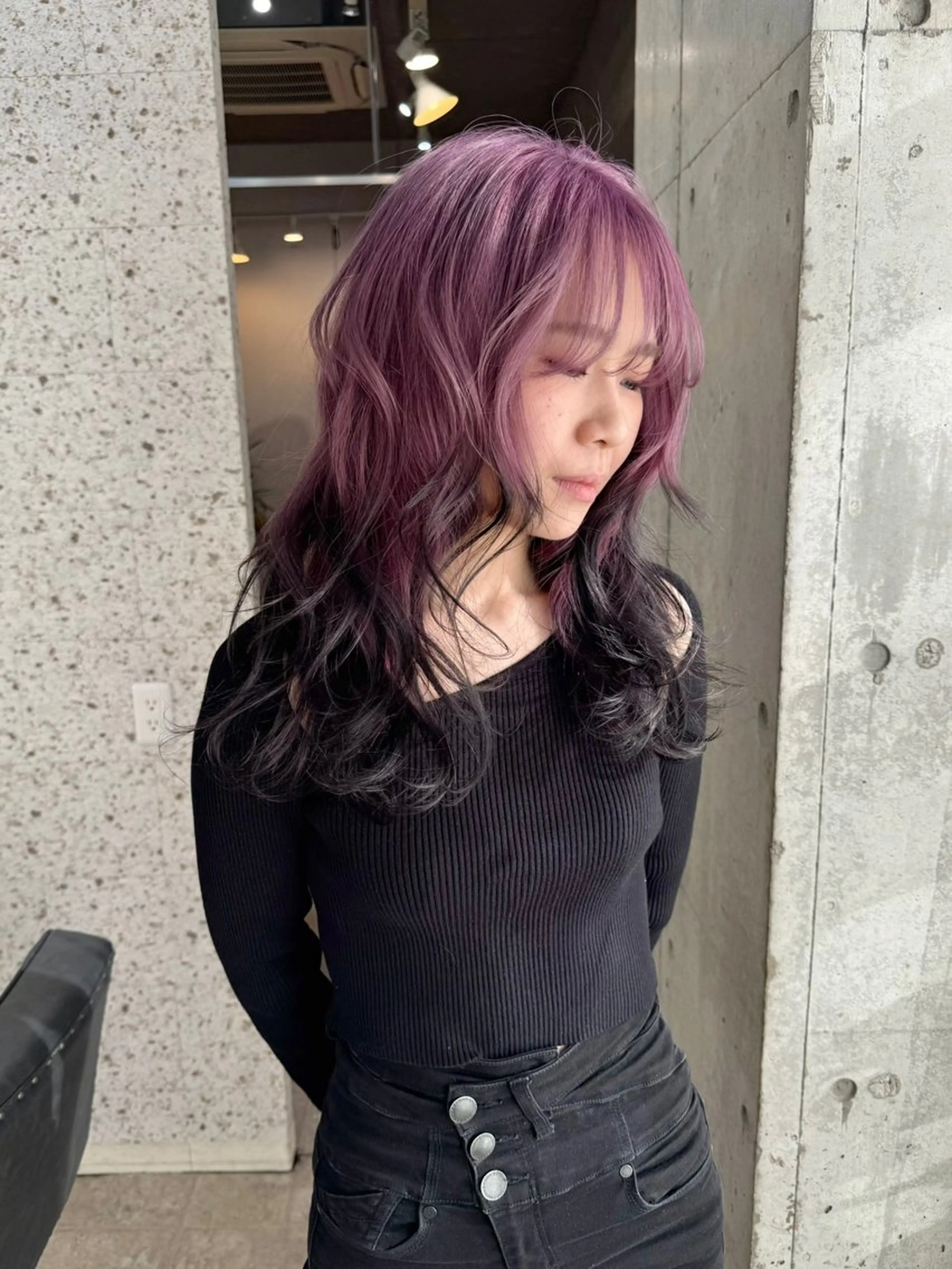 ロング カラー バレイヤージュ ブリーチ ケアブリーチ ハイライトカラー インナーカラー ヘアカラー トリートメント lani ブリーチ /ダブルカラーのヘアスタイル