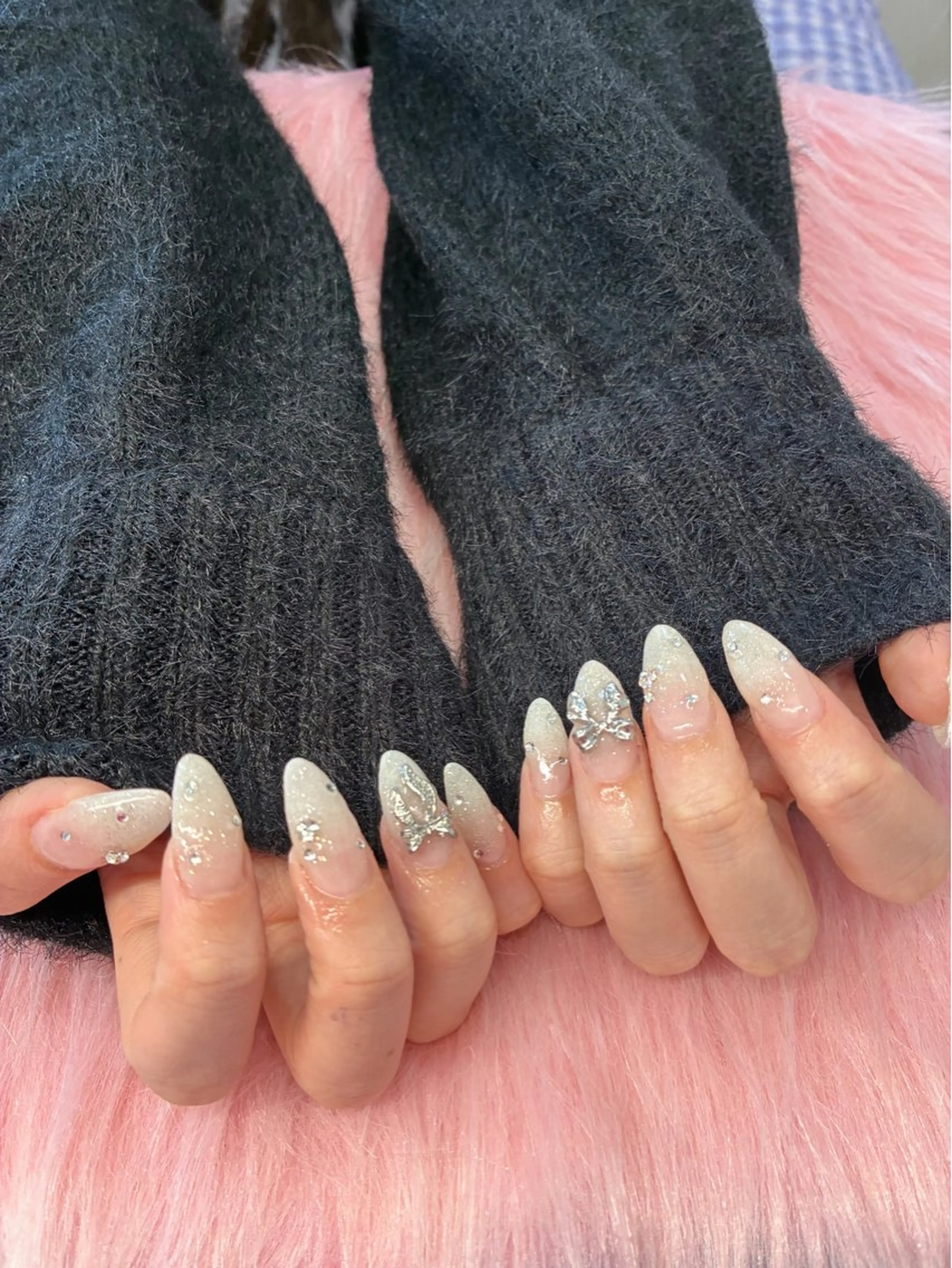 ネイル ラメ(グリッター) mimi👑 kiyomiのネイルデザイン