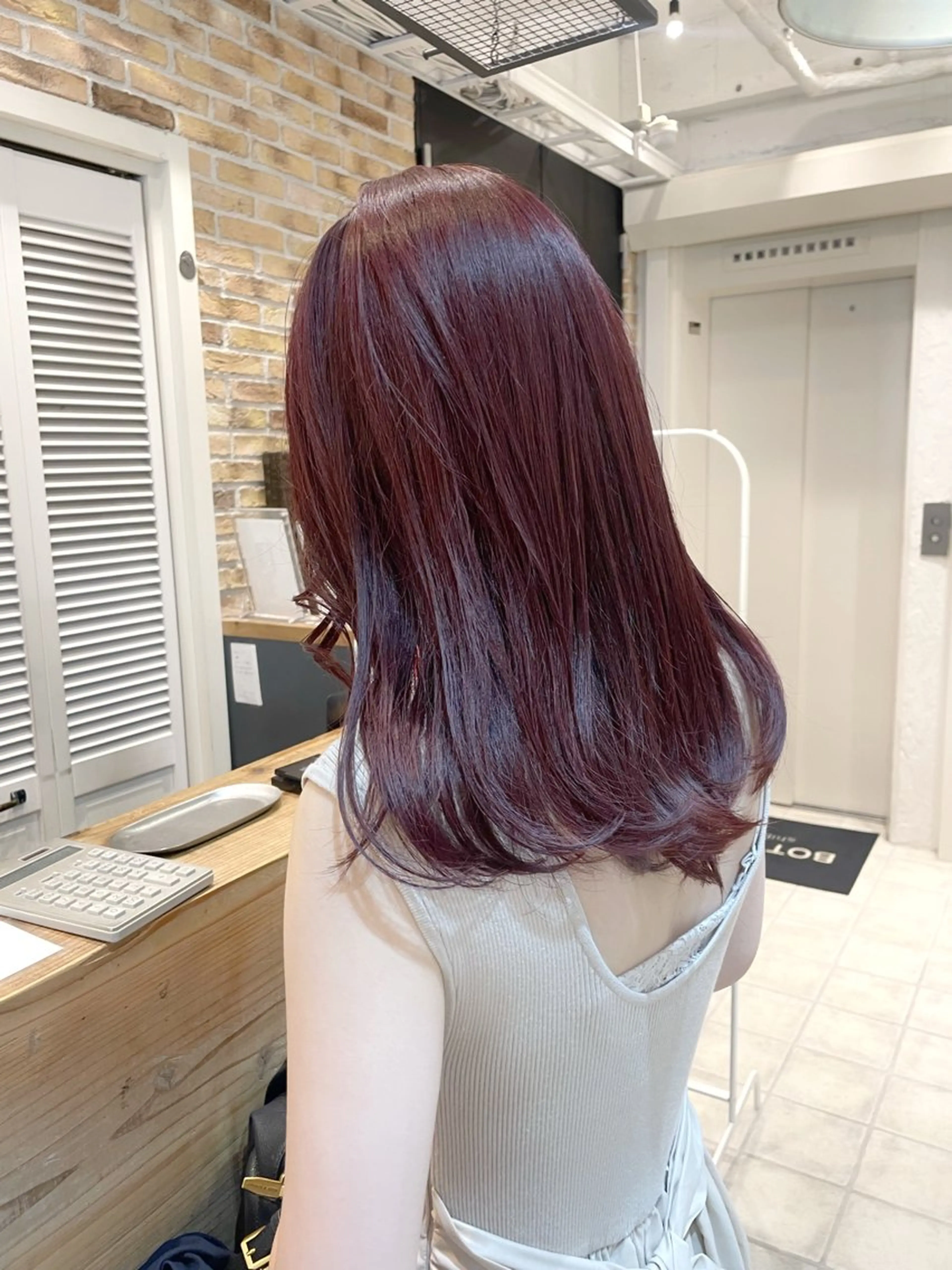 ロング ピンクラベンダー カット ヘアカラー トリートメント ヘッドスパ ヘアセット ✨透明感ケアカラー✨ 長野ゆきなのヘアスタイル