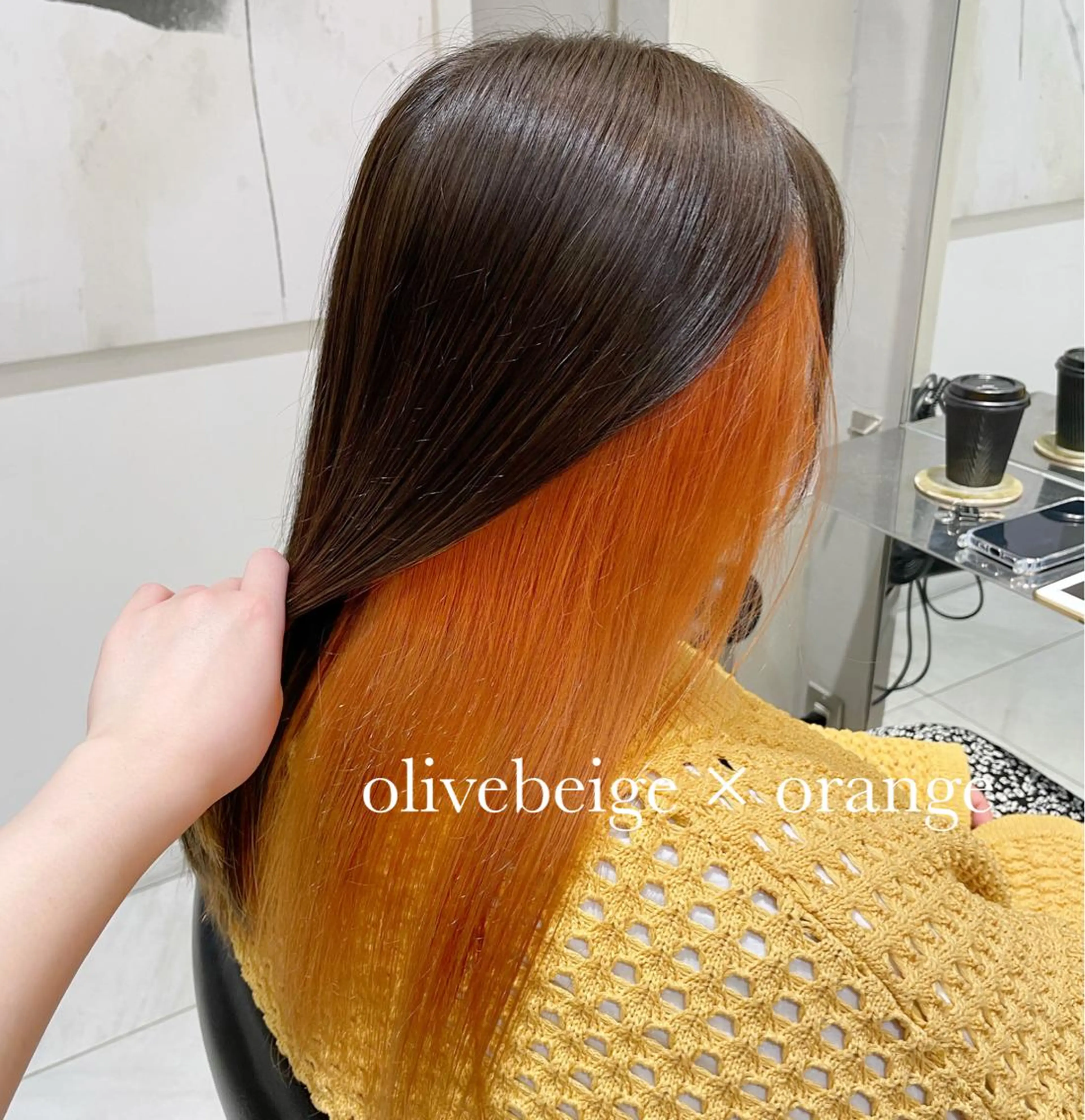 セミロング カラー ヘアアレンジ ブリーチ ケアブリーチ トリートメント 艶髪/レイヤーカット 🐣misakiのヘアスタイル