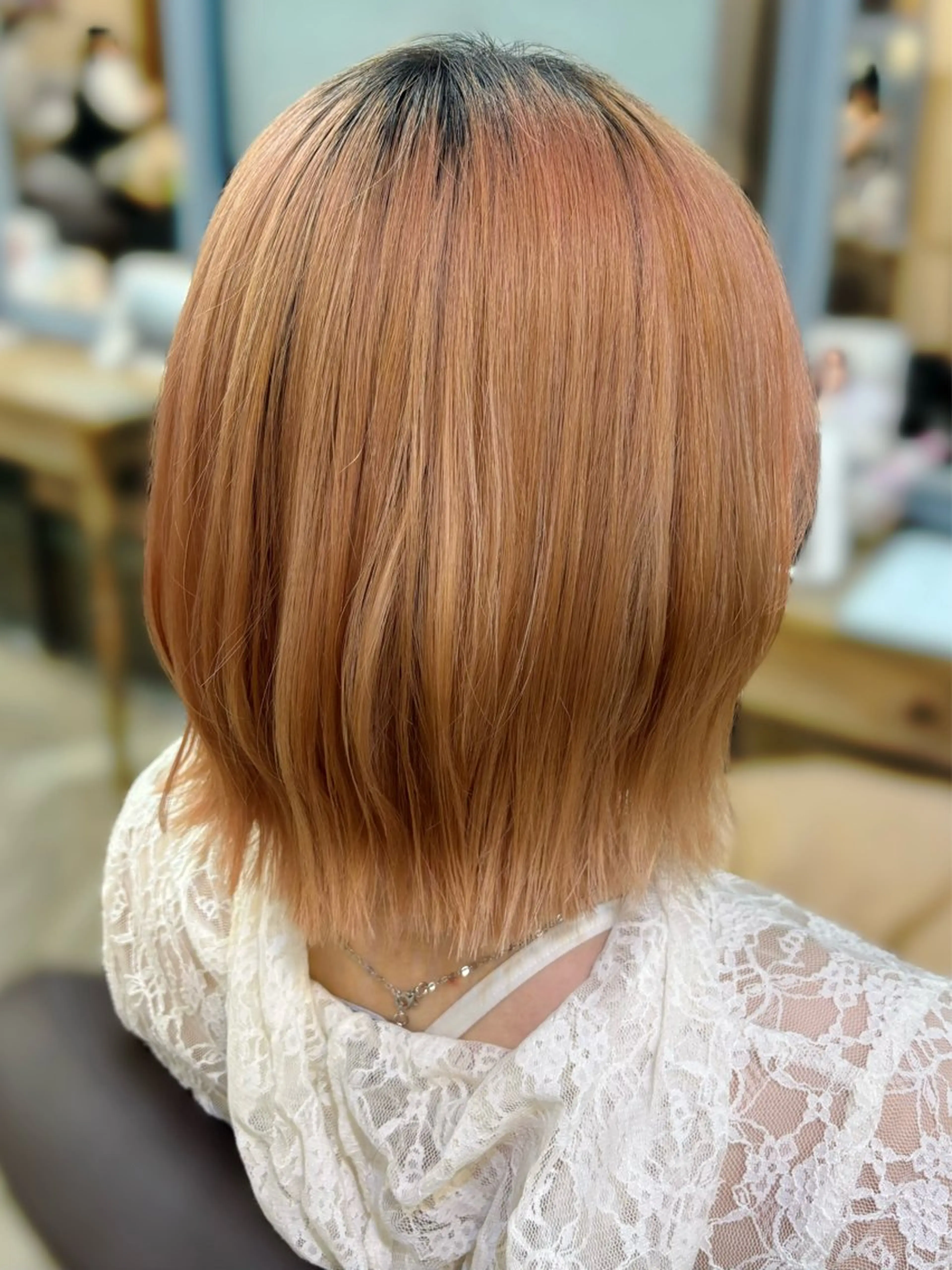 ミディアム ボブ くびれヘア 優李 ゆうり‪のヘアスタイル