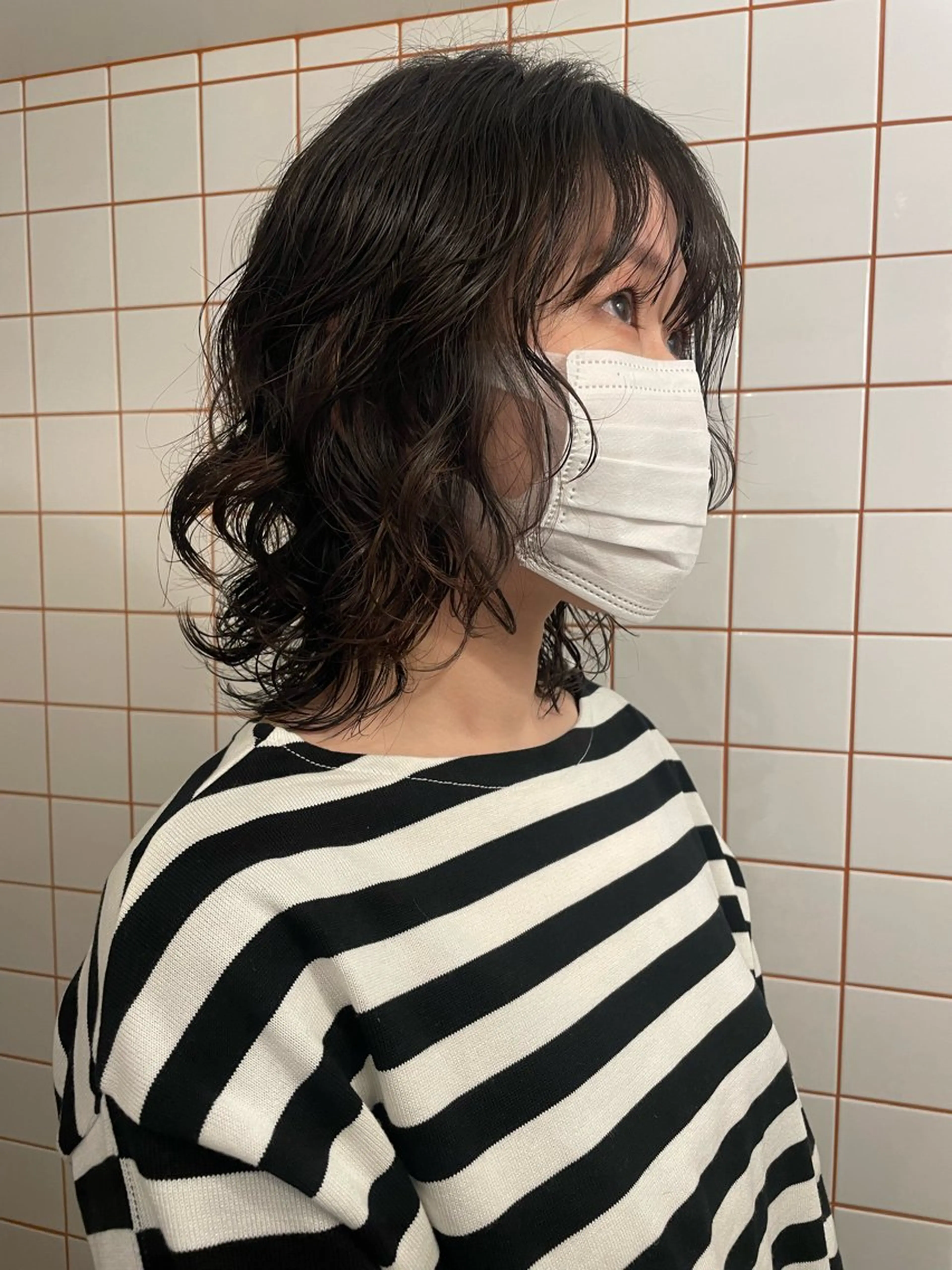 ミディアム パーマ カット パーマ トリートメント 狩野 羅夢のヘアスタイル