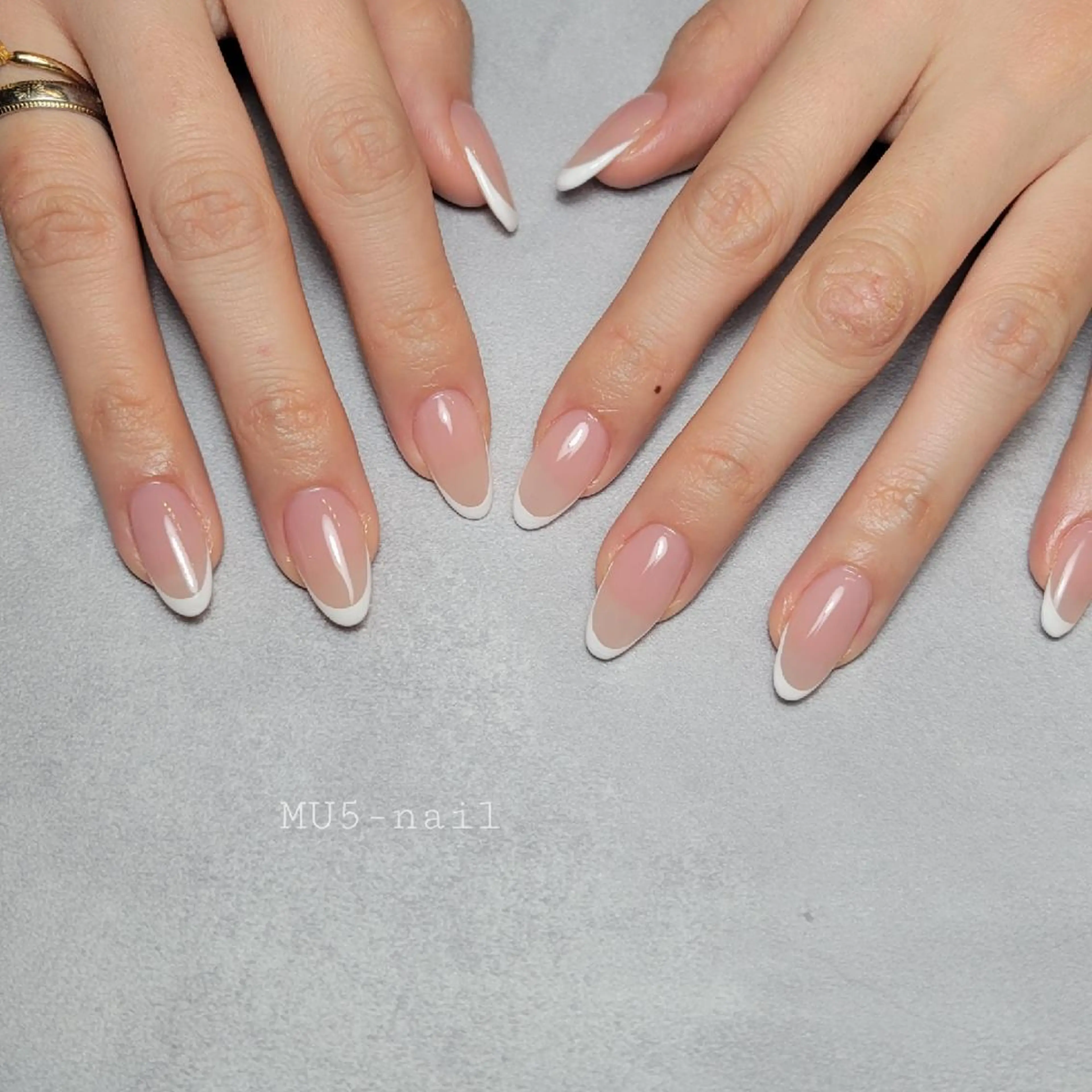 ネイル フレンチネイル ハンドネイル ハンドケア MU5-nail 金山ネイルサロンのネイルデザイン
