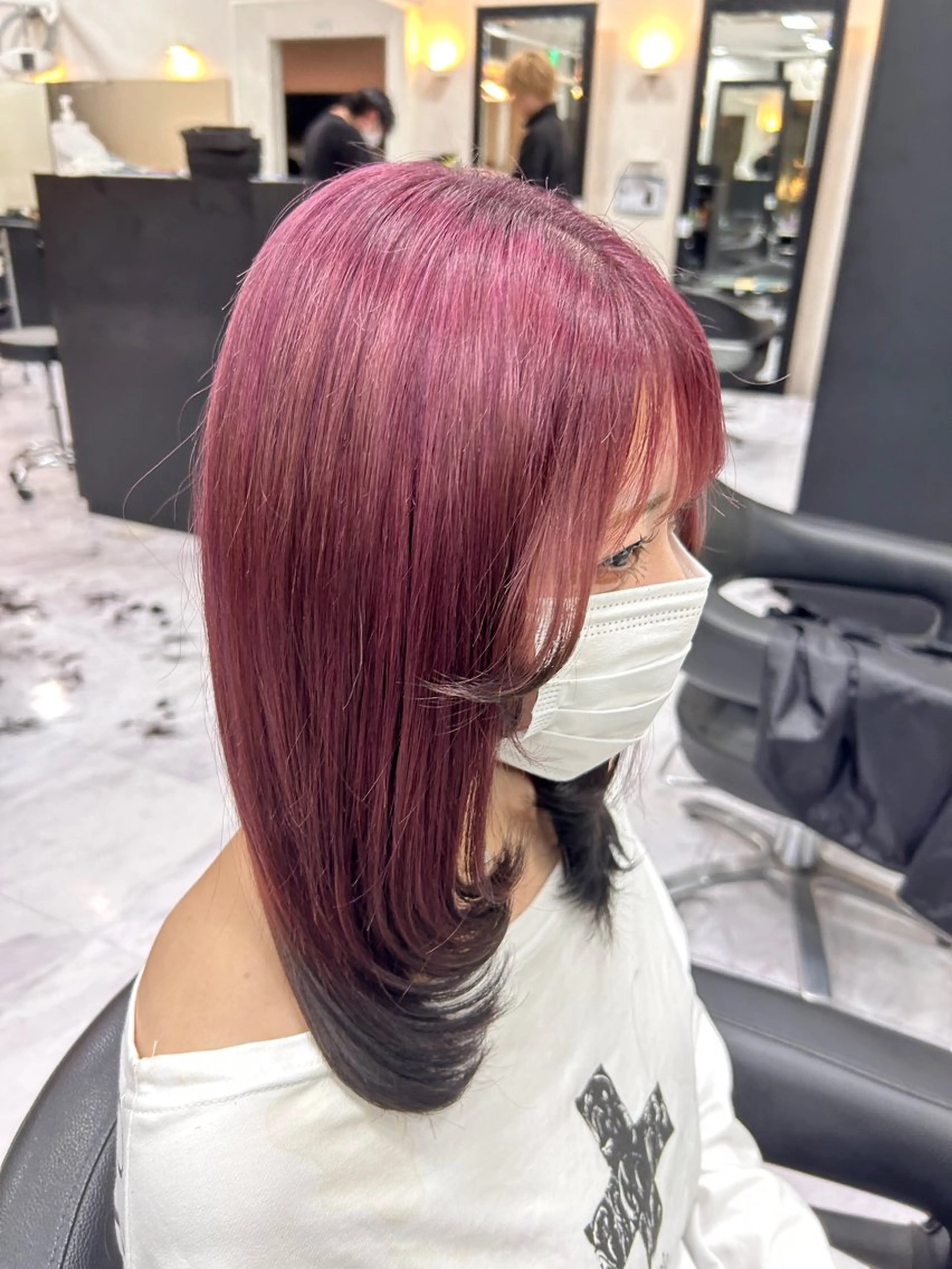 セミロング レイヤーカット カット ヘアカラー 🍊小川実里🍊 /カラーレイヤーのヘアスタイル