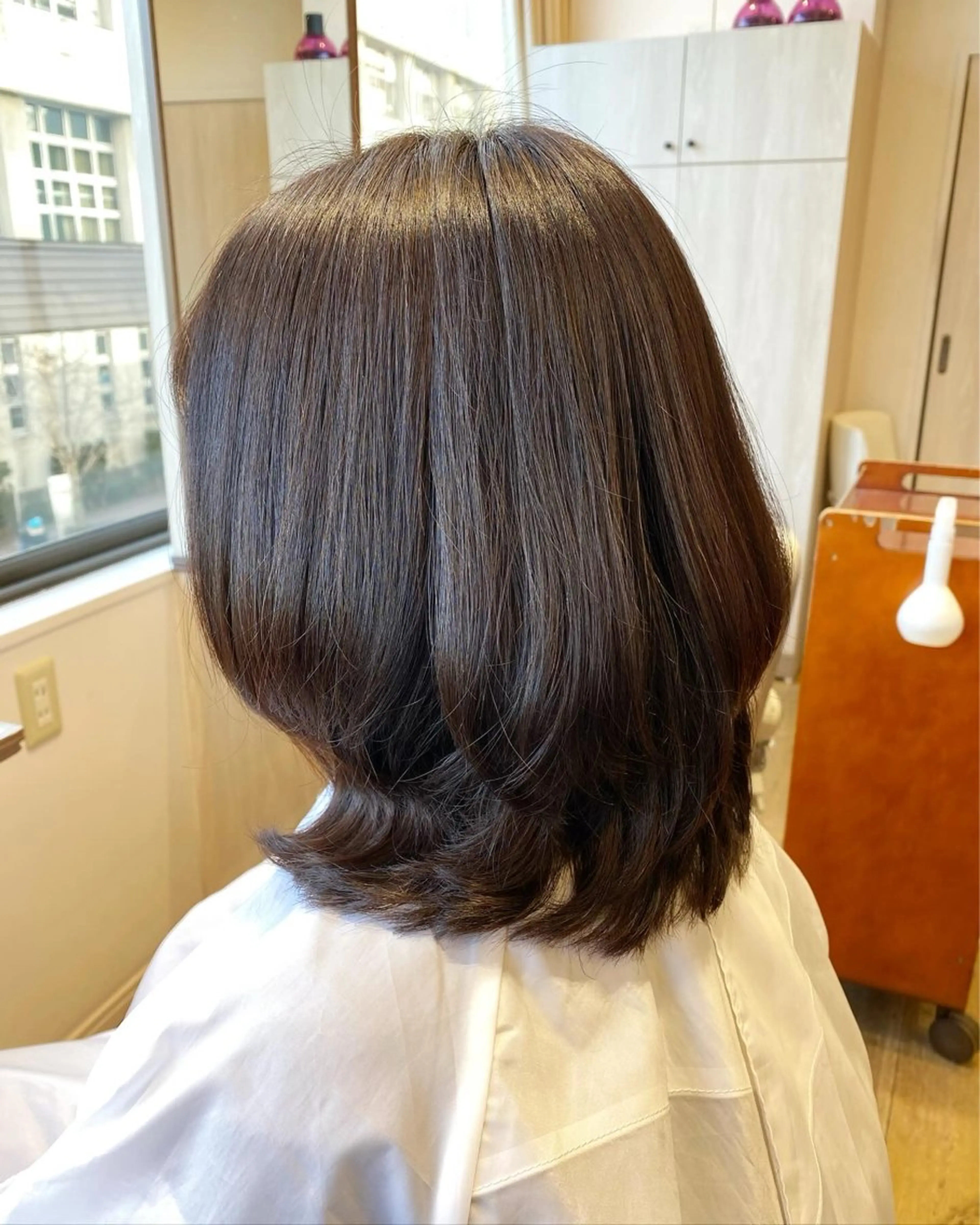 ミディアム ミディアムパーマ トリートメント ウルフカット カット パーマ 艶感🫧透明感カラー YUKARIのヘアスタイル