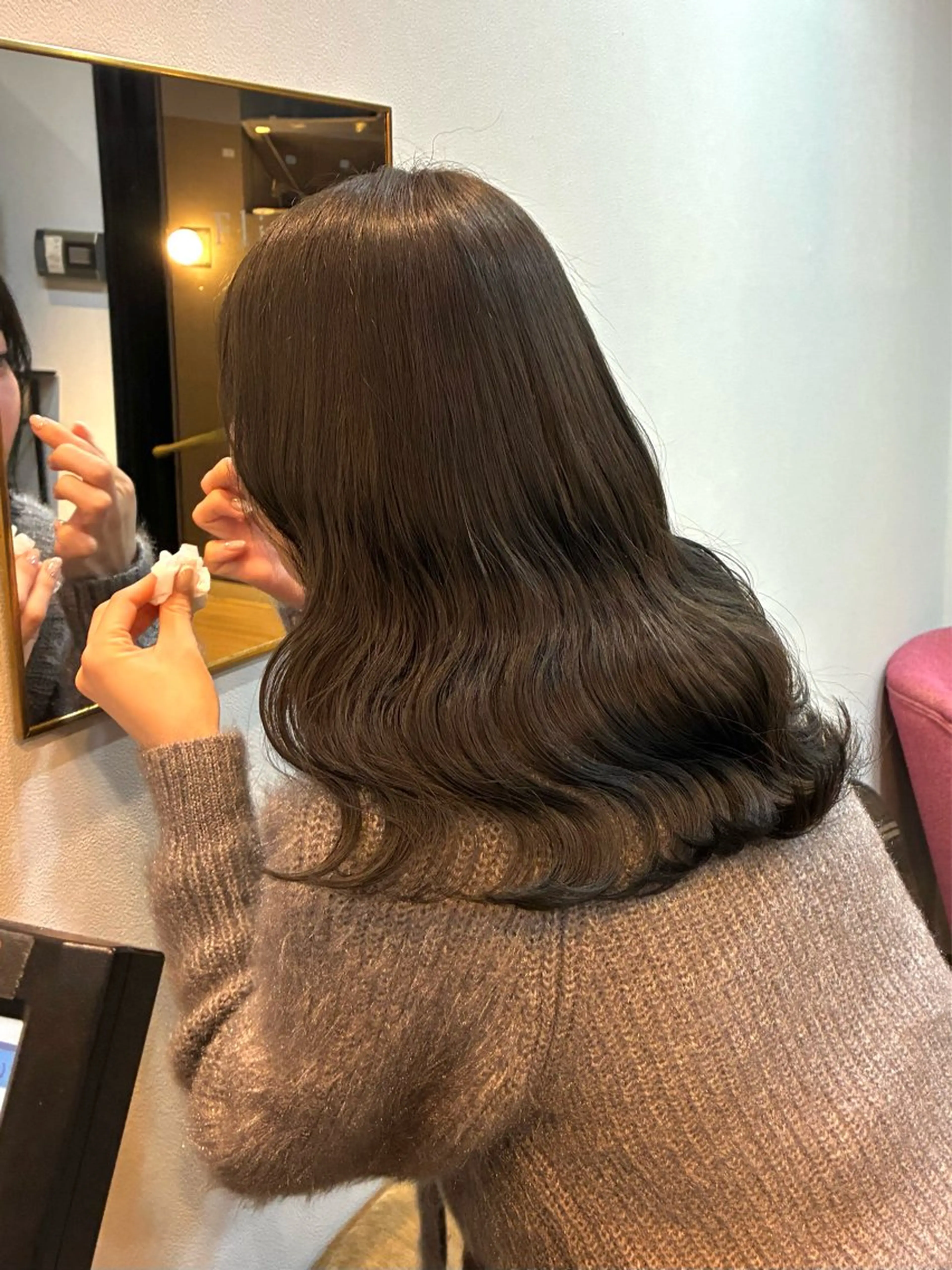 セミロング カット ヘアカラー 柴田真衣 /ナチュラル/半個室のヘアスタイル
