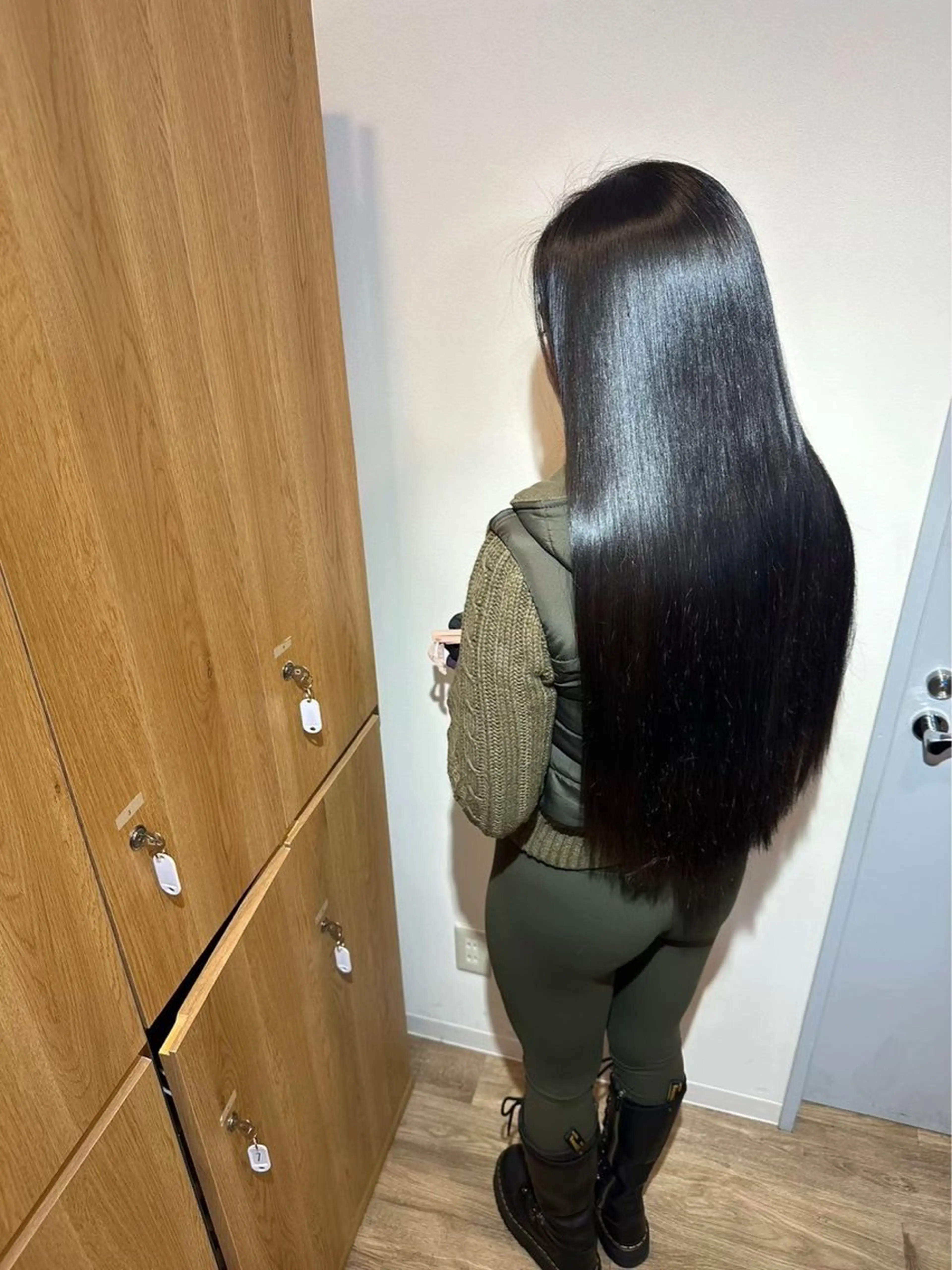 ロング 髪質改善 縮毛矯正 トリートメント 酸性ストレート 縮毛矯正 髪質改善特化/透明感 カラー/AKANE♡のヘアスタイル