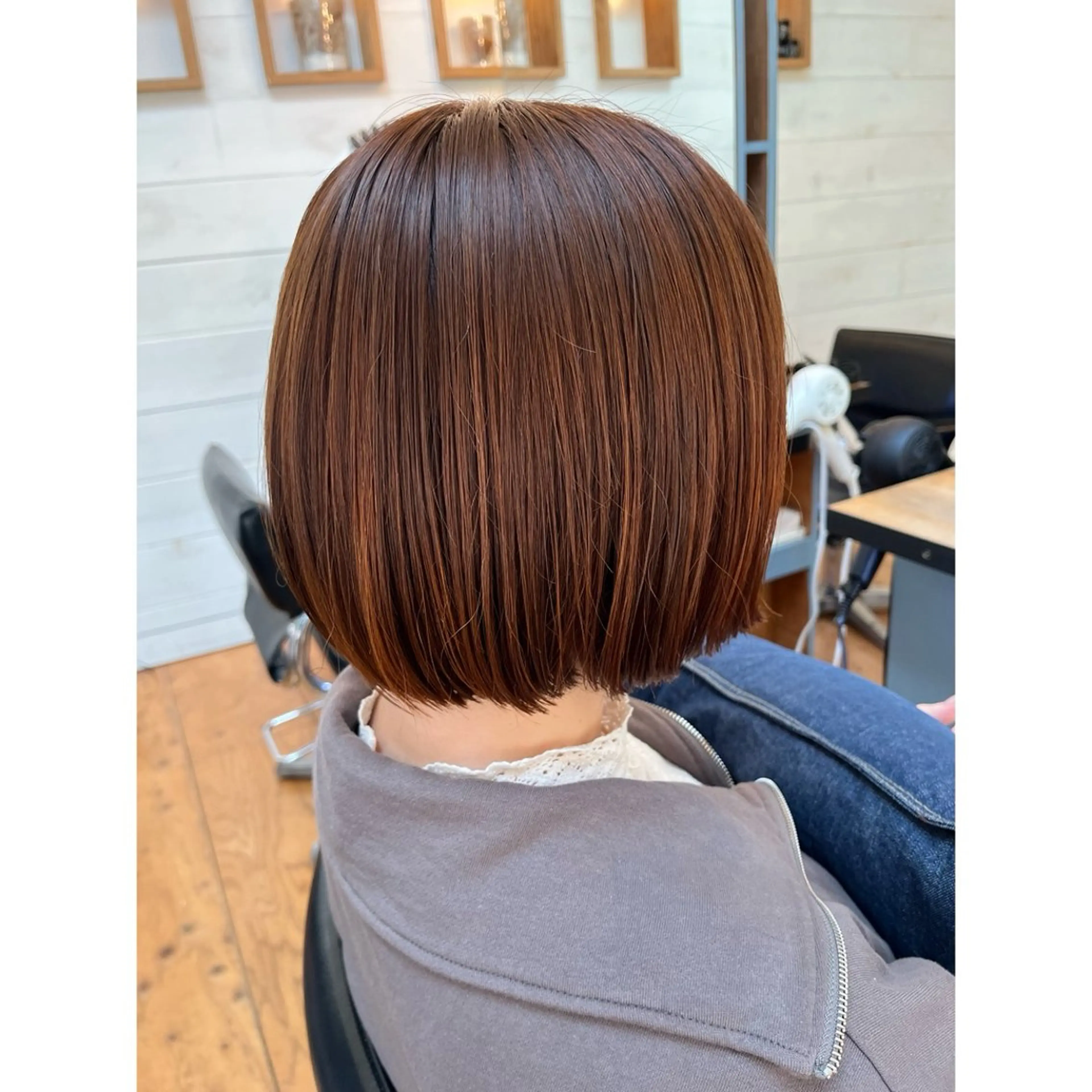 ミディアム カラー Lagom なかだのヘアスタイル