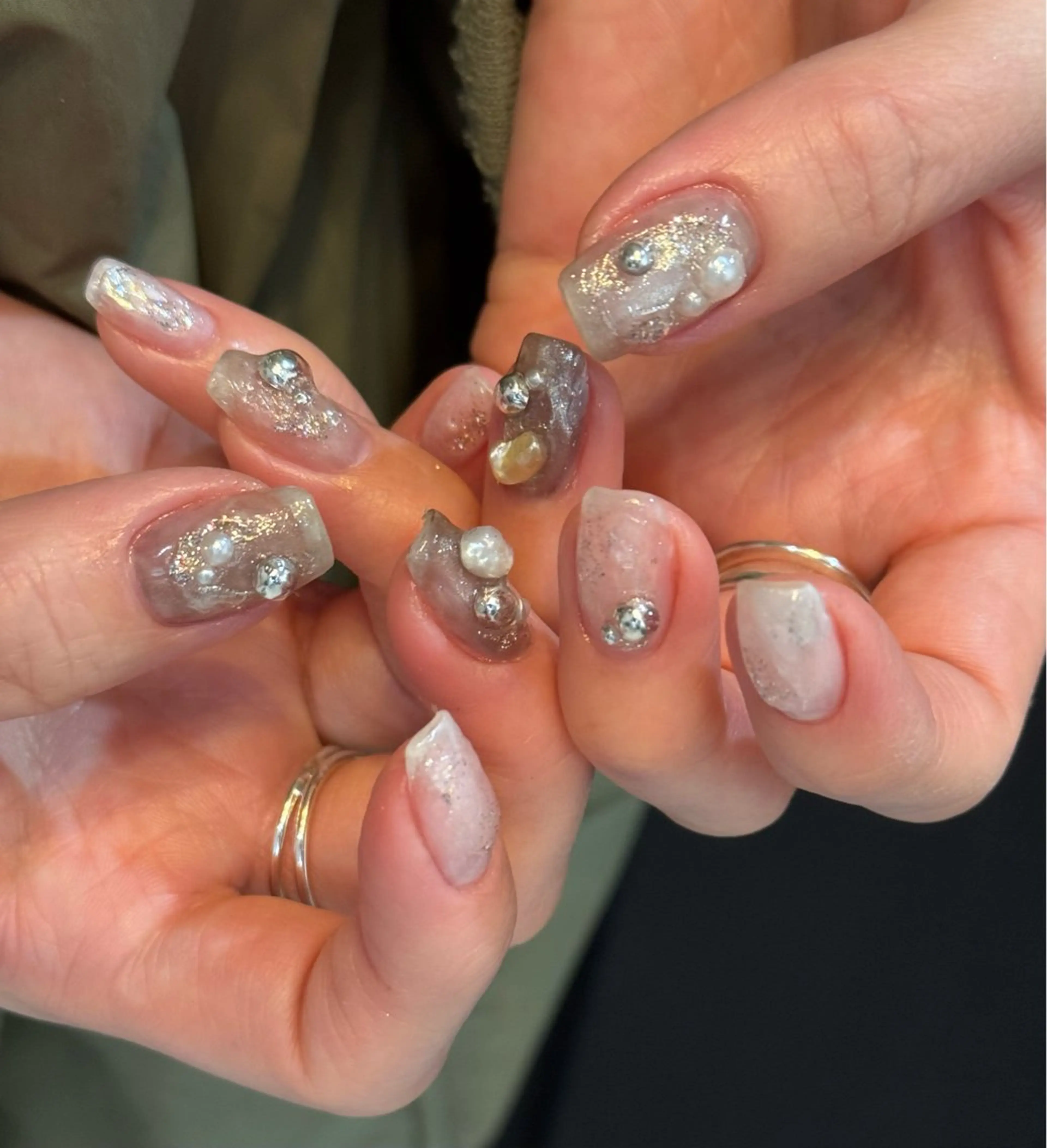ネイル クリアネイル ニュアンスネイル ハンドネイル Blé nailのネイルデザイン